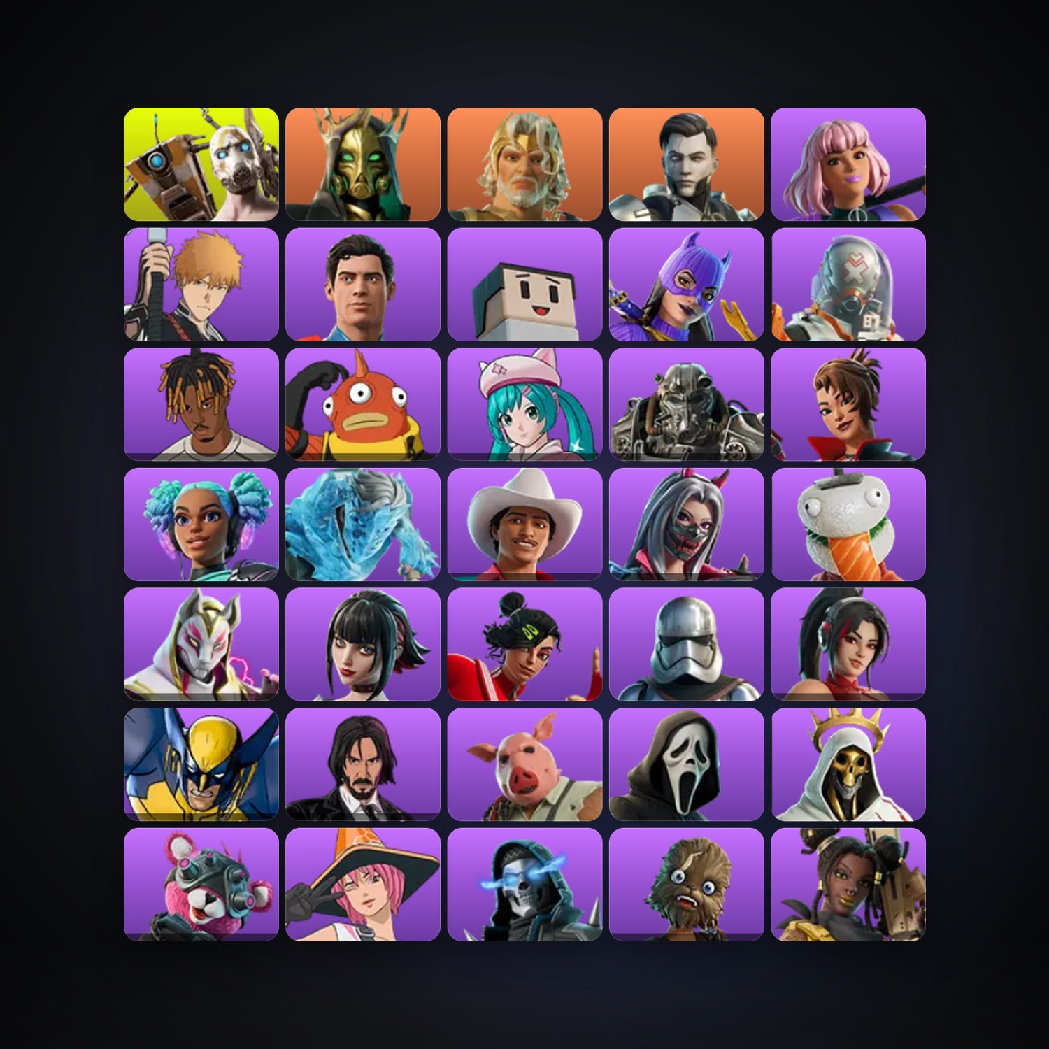 Fortnite locker — 267 skins — 2.5K V-Bucks — lvl 3025 — HabibiAccounts