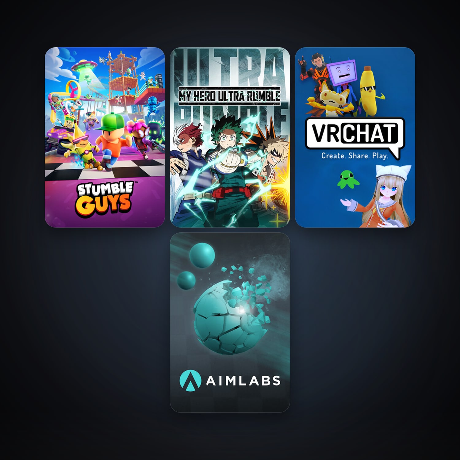 VRChat + Aimlabs, 6 games, clean — HabibiAccounts