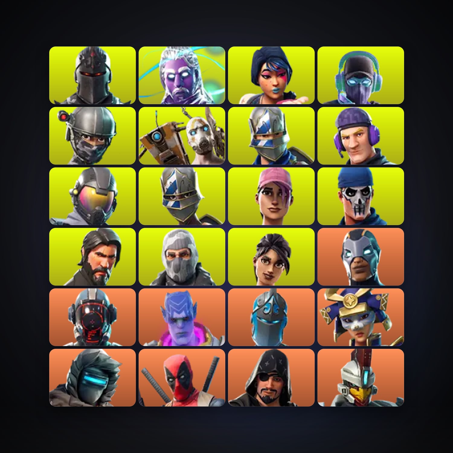 هالحساب فورتنايت Carbide وThe Visitor، اللوكر مليان 224 سكن، 200 فيبوكس، لفل 1979، 691 فوز — HabibiAccounts