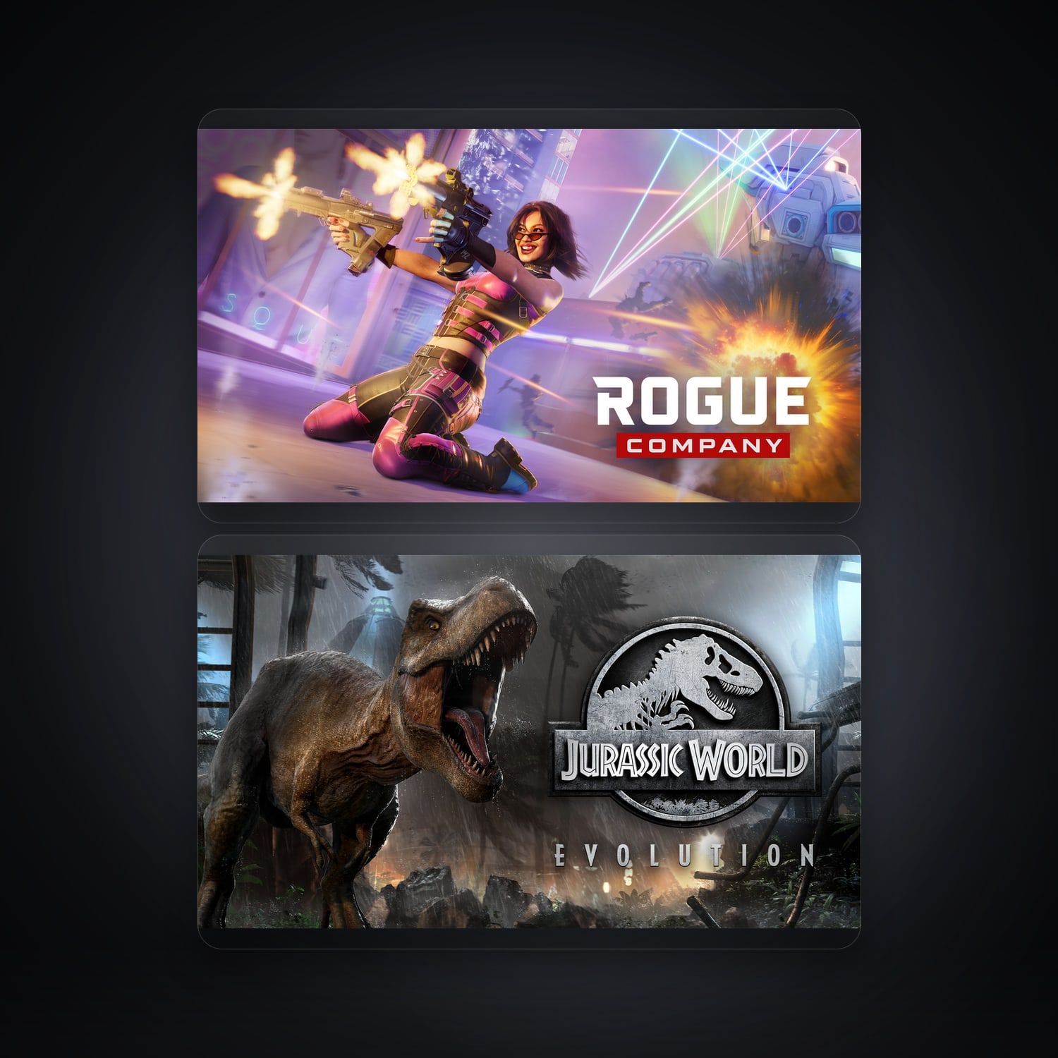 Epic Rogue Company + Jurassic World Evolution — PH — HabibiAccounts