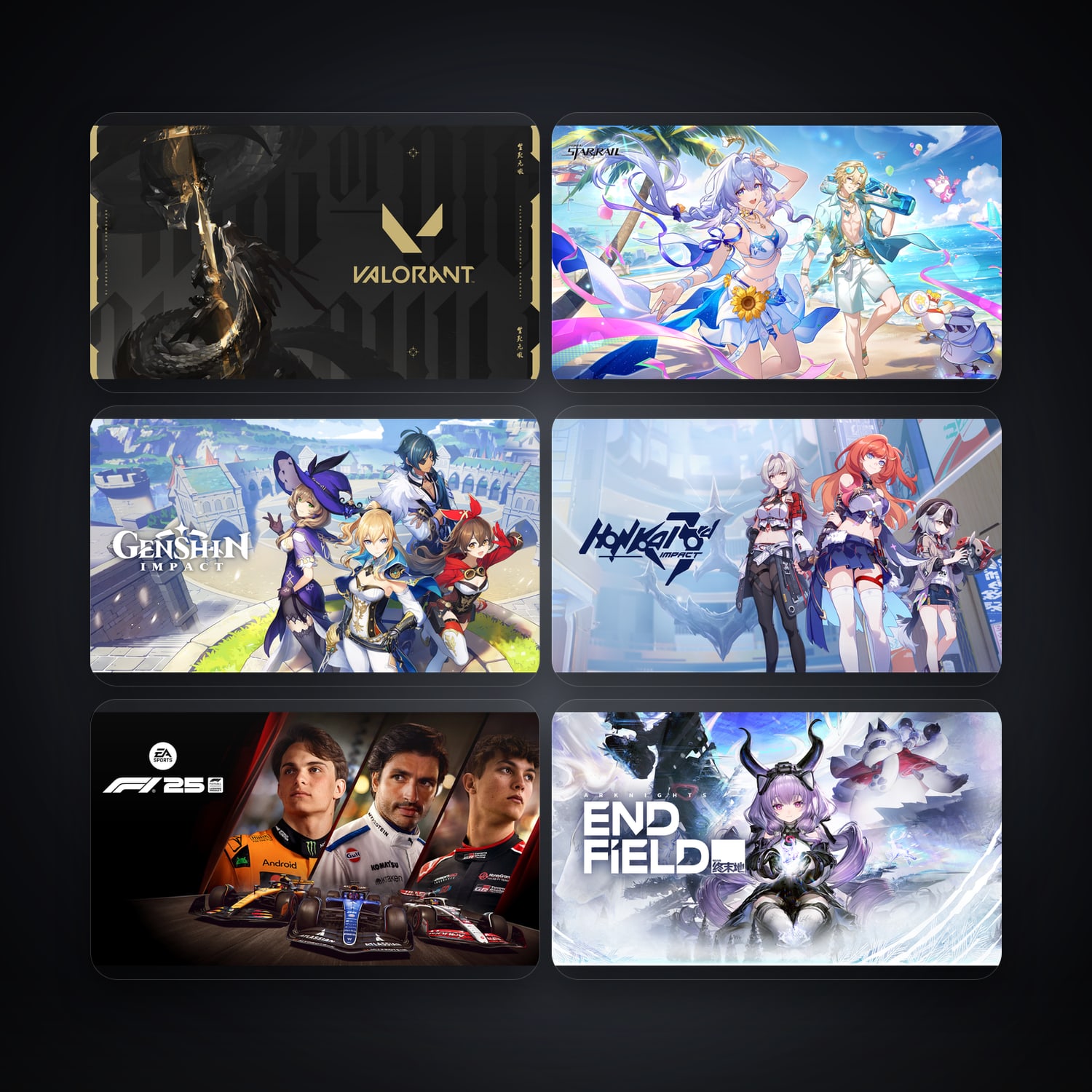 Epic VALORANT + Honkai: Star Rail — SG — 8 games — HabibiAccounts