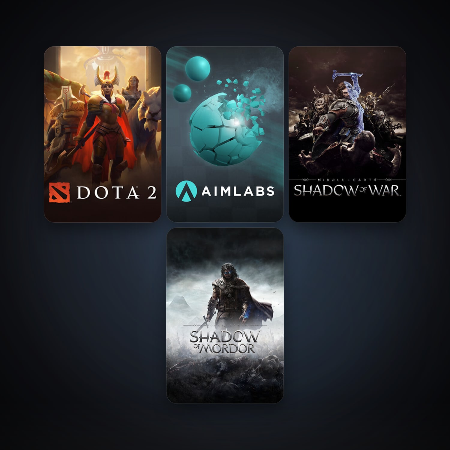 Dota 2 + Middle-earth: Shadow of Mordor, 4 games, clean — HabibiAccounts