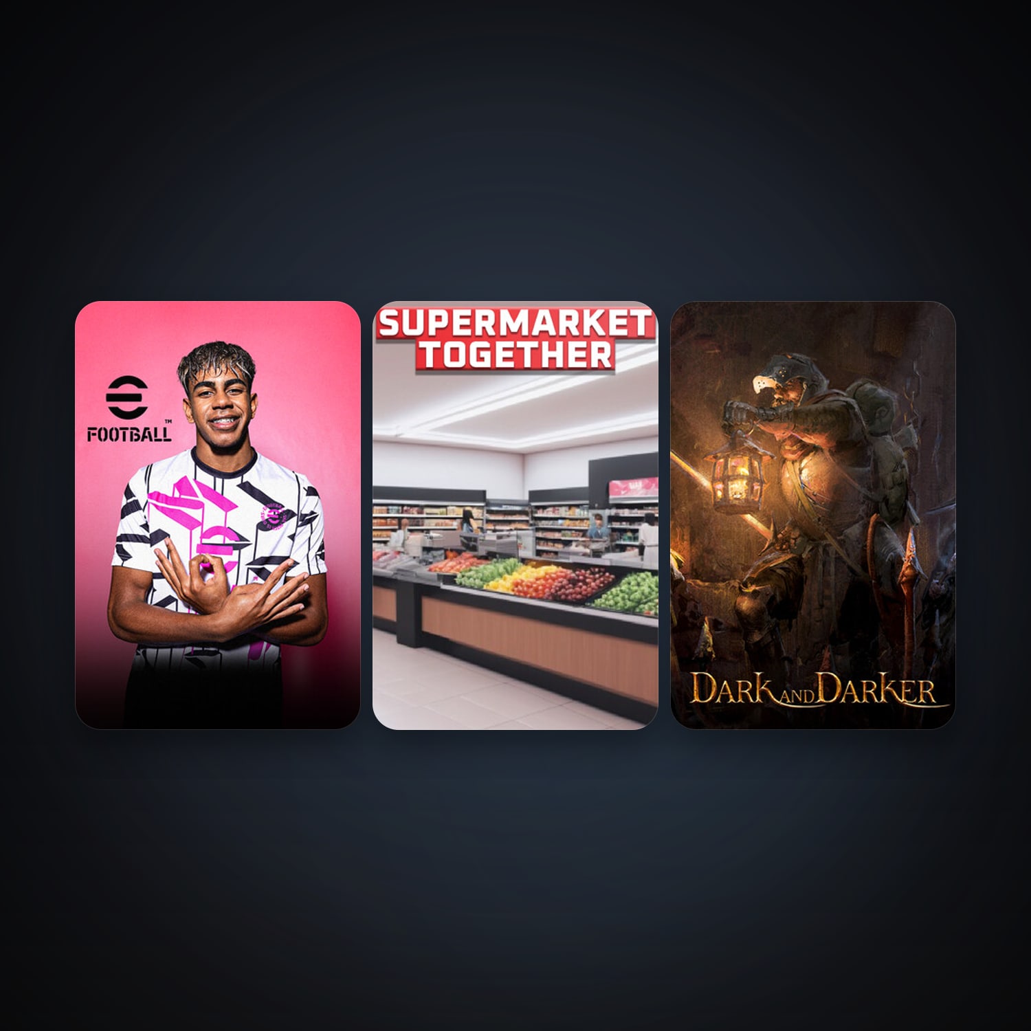 eFootball 2024 + Dark and Darker, 3 games, clean — HabibiAccounts