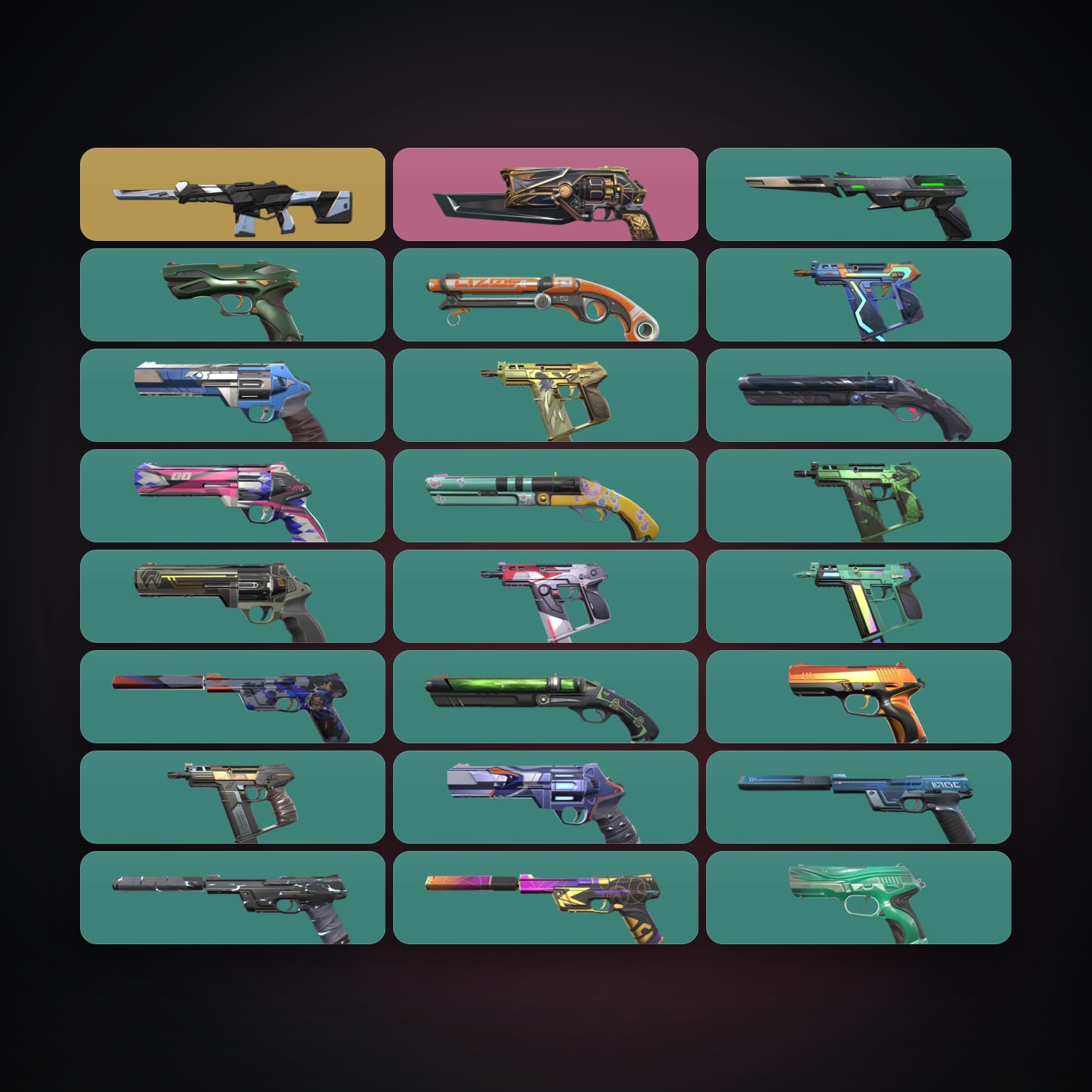 NA Gold 1 locker — 24 skins, lvl 223 — HabibiAccounts