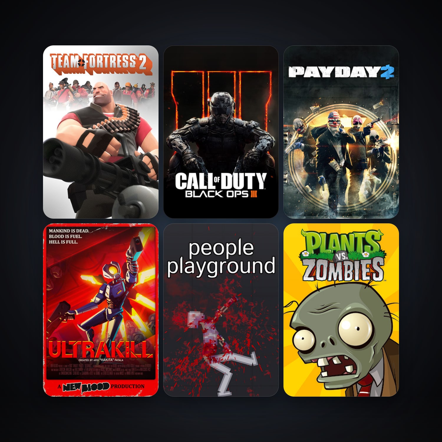 Team Fortress 2 + Plants vs. Zombies GOTY Edition, 46 games, clean — HabibiAccounts