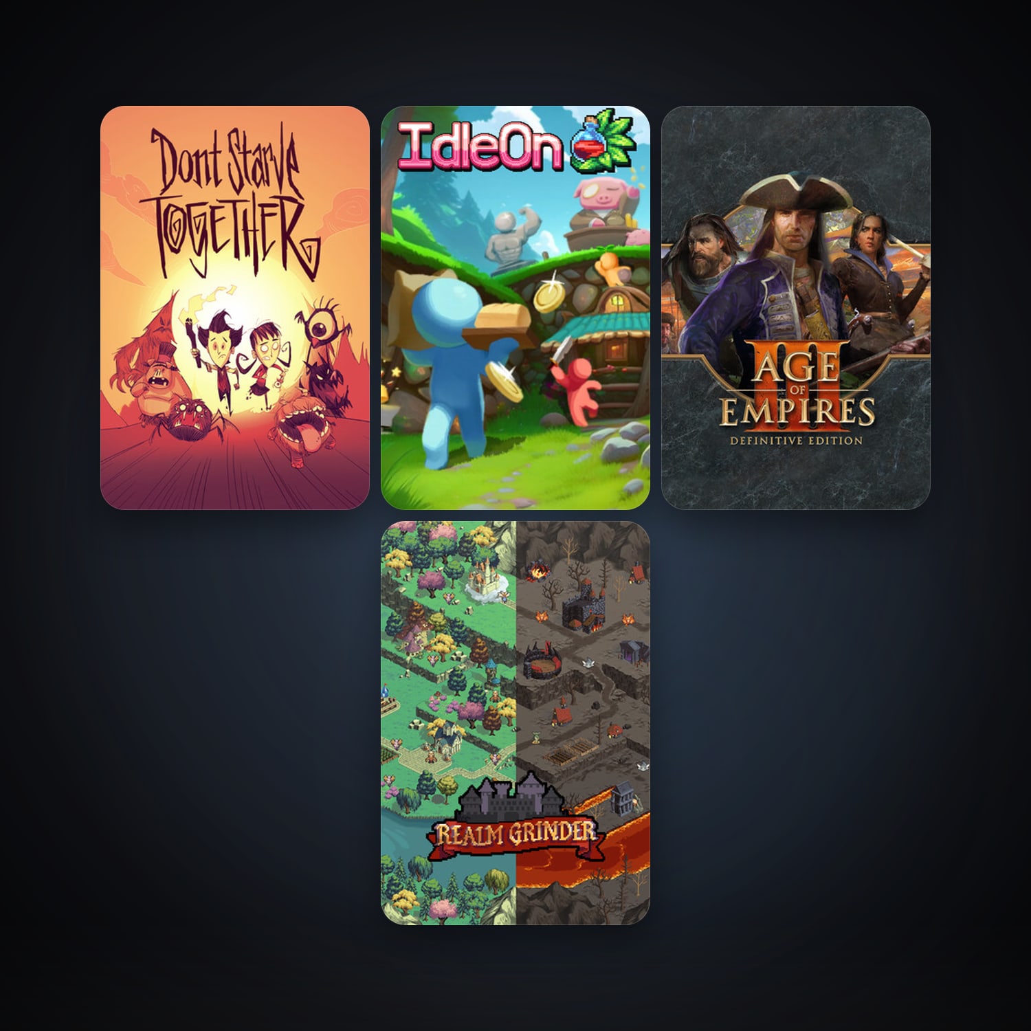 Don't Starve Together + Realm Grinder, 8 games, clean — HabibiAccounts