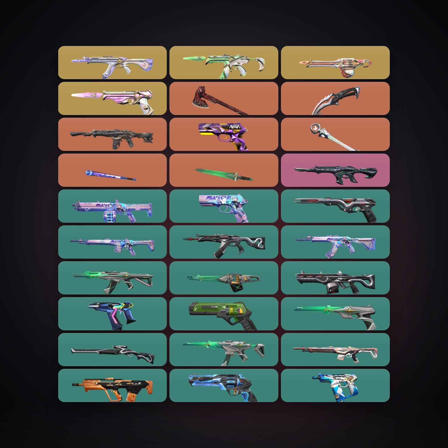 AP Plat 2 locker — 5 knives, 51 skins, lvl 181 — HabibiAccounts