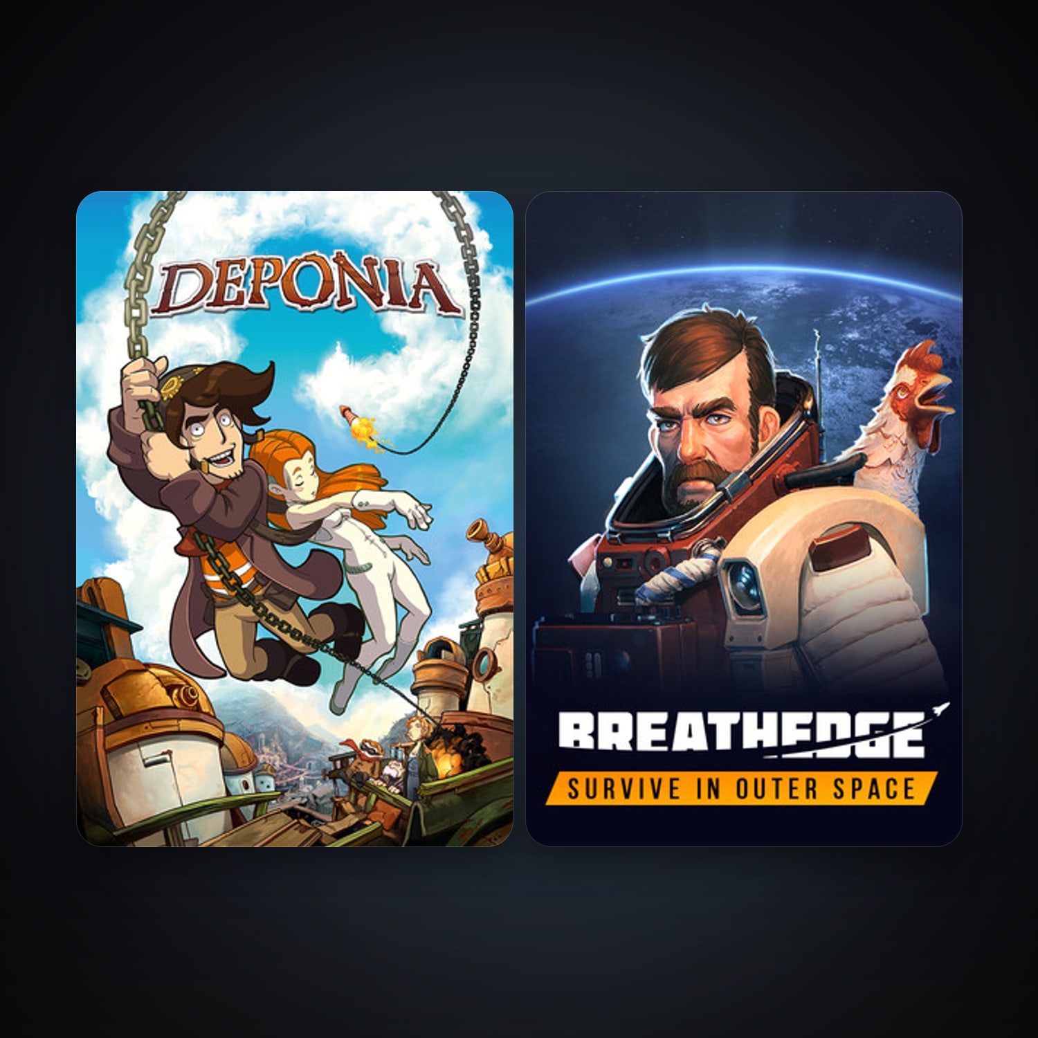 Deponia + Breathedge, 5 games, clean — HabibiAccounts