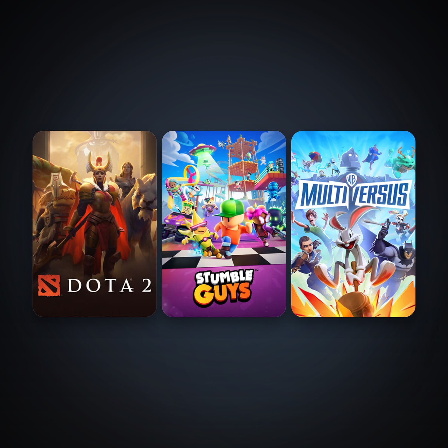 Dota 2 + Stumble Guys, 4 games, clean — HabibiAccounts