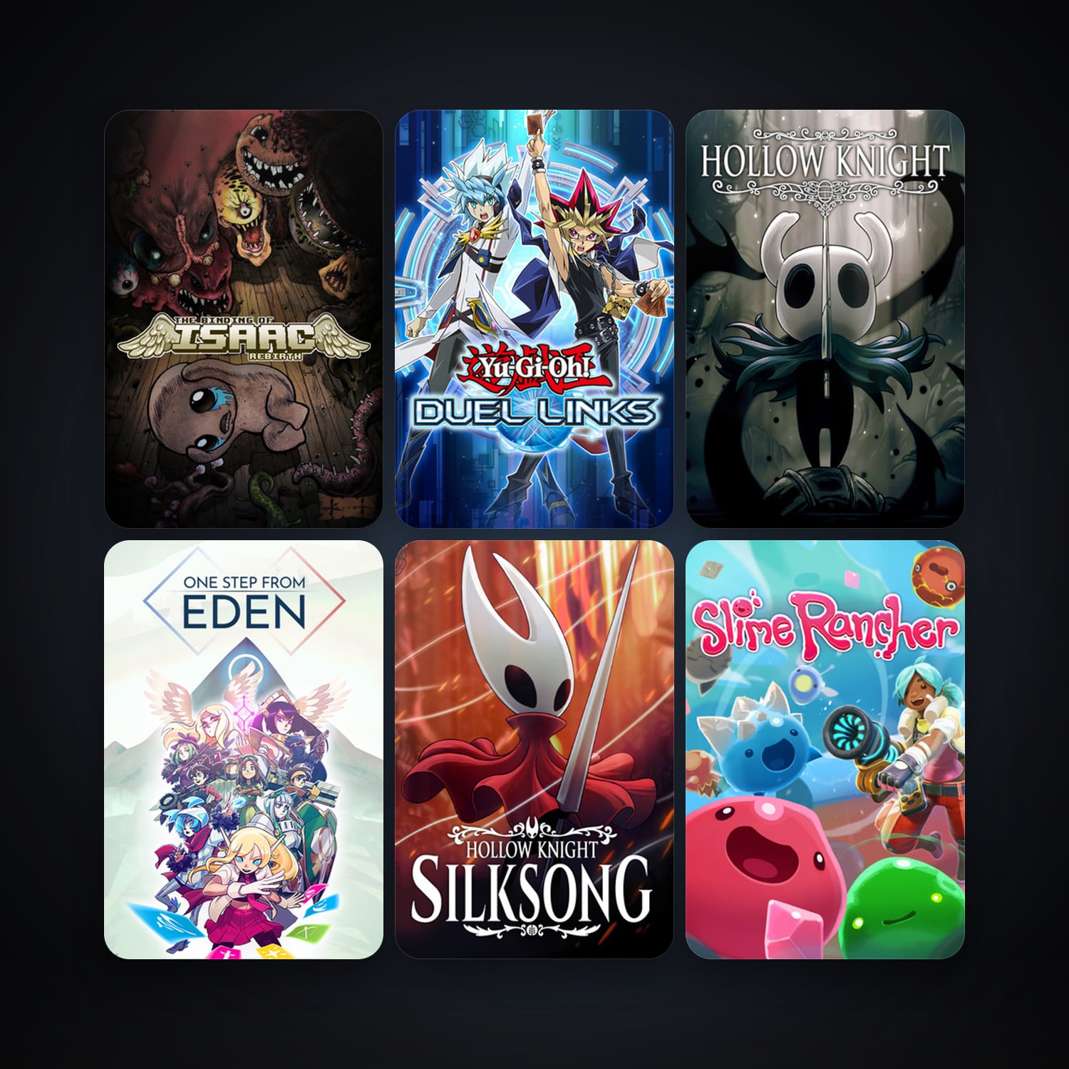 The Binding of Isaac: Rebirth + Cuphead, 63 games, clean — HabibiAccounts