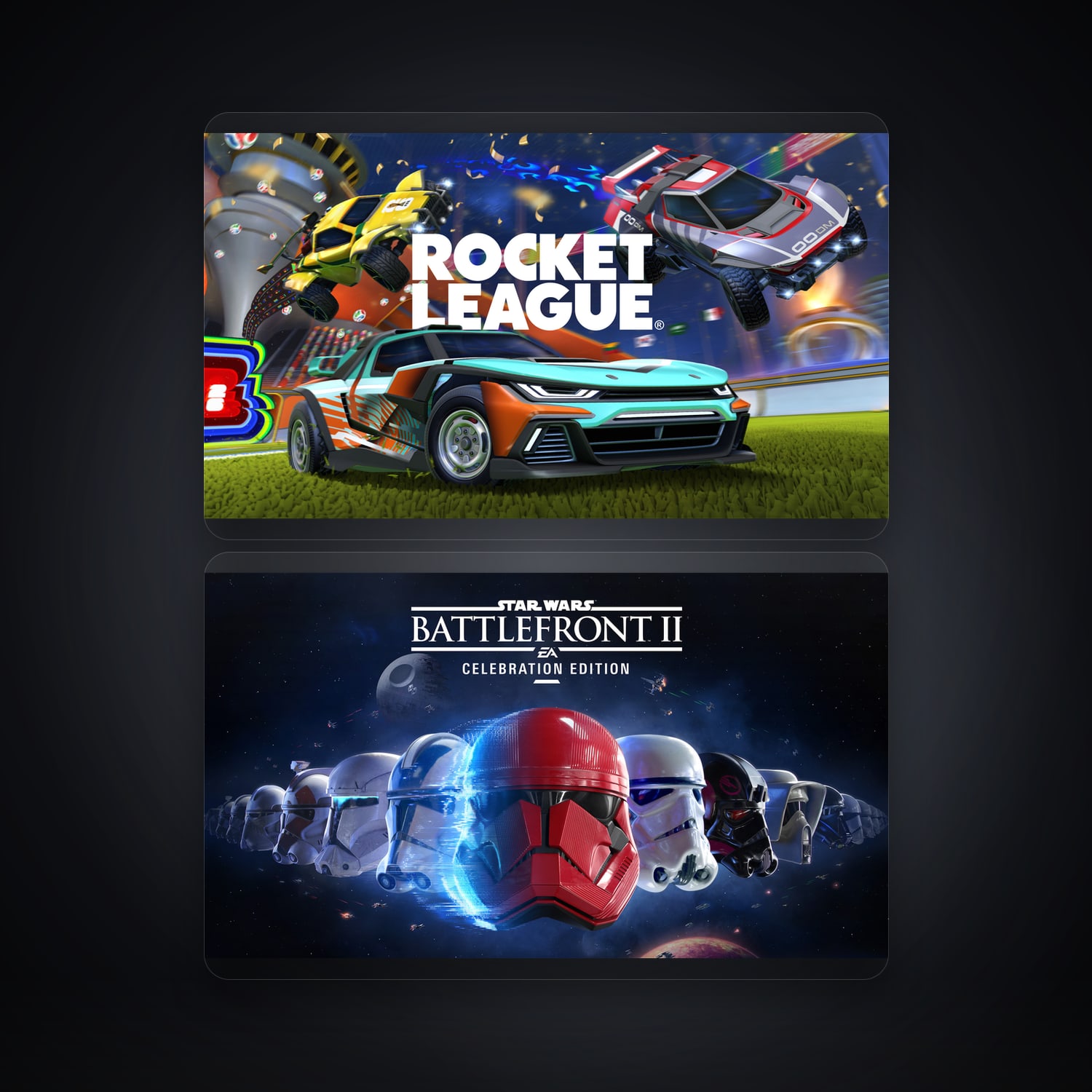 Epic Rocket League + STAR WARS Battlefront II: Celebration Edition — CA — HabibiAccounts