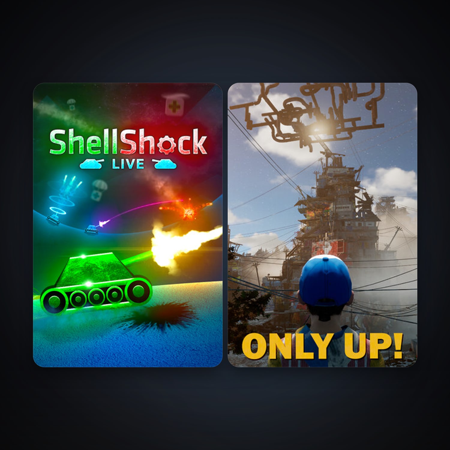 ShellShock Live + Only Up!, 2 games, Steam 10, clean — HabibiAccounts