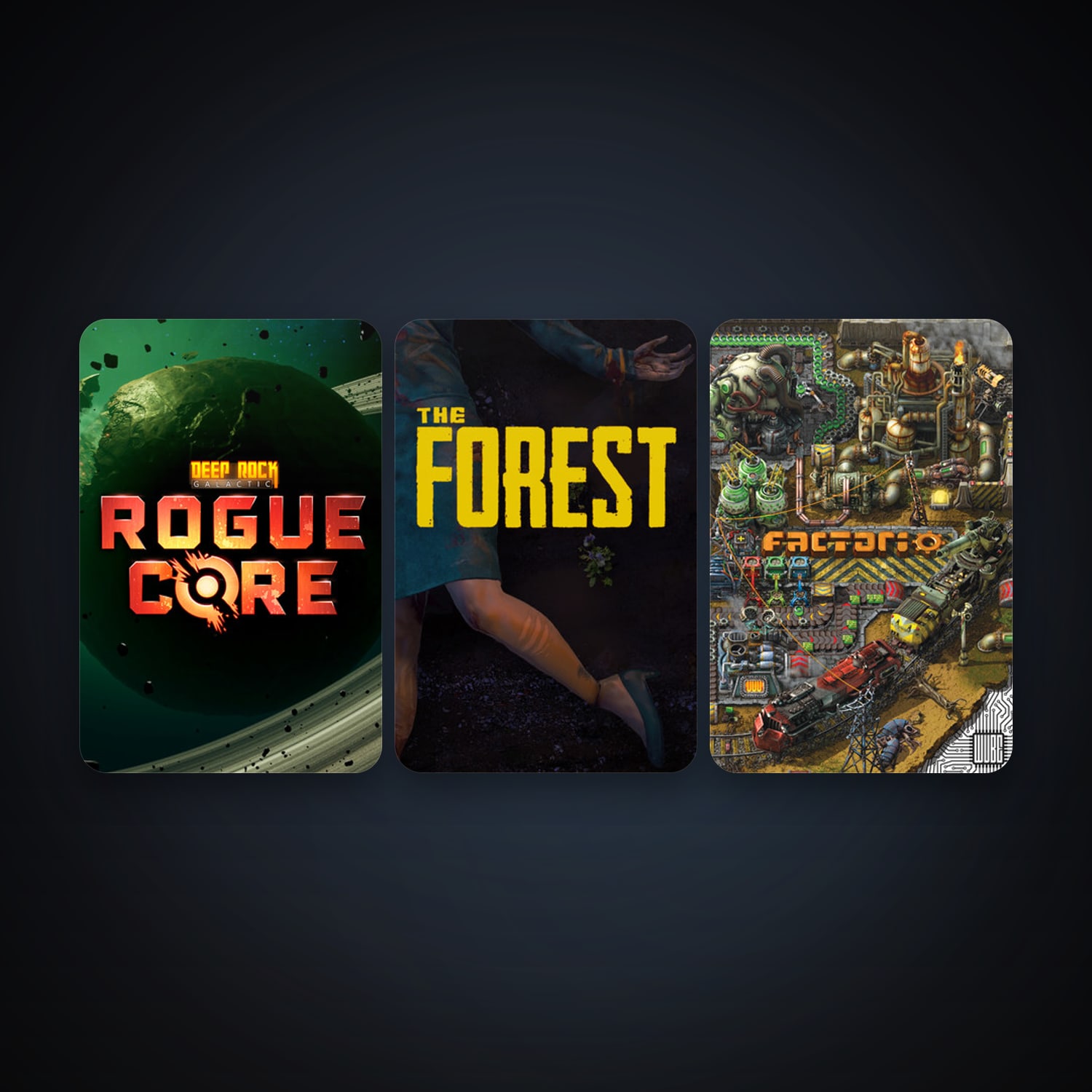 The Forest + Factorio, 4 games, clean — HabibiAccounts