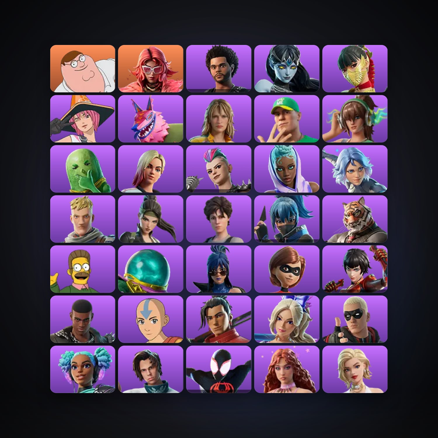 Peter Griffin — Valeria — 177 skins — 1.6K V-Bucks — lvl 1822 — HabibiAccounts