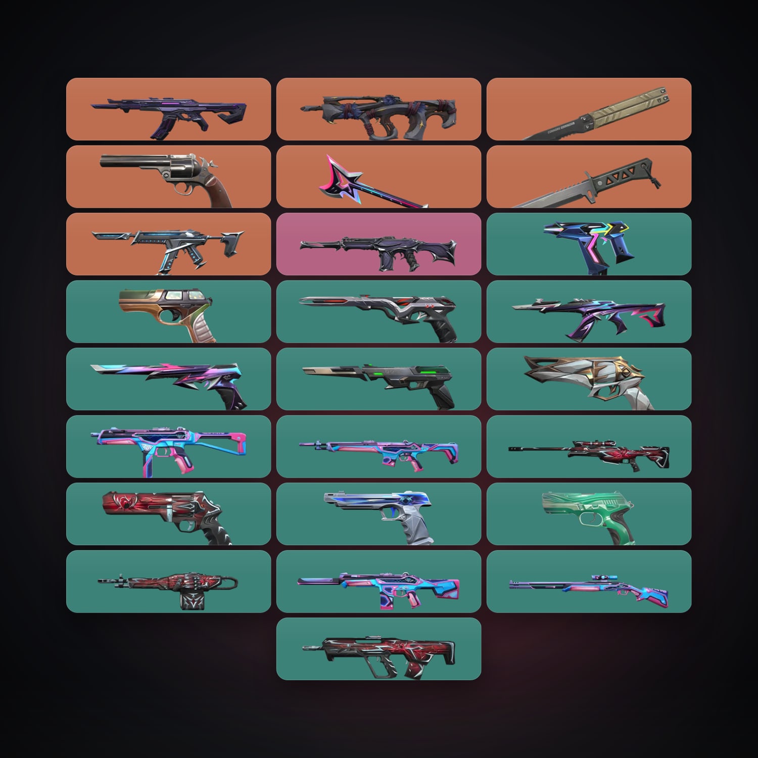 AP Gold 3 locker — 3 knives, 26 skins, lvl 124 — HabibiAccounts