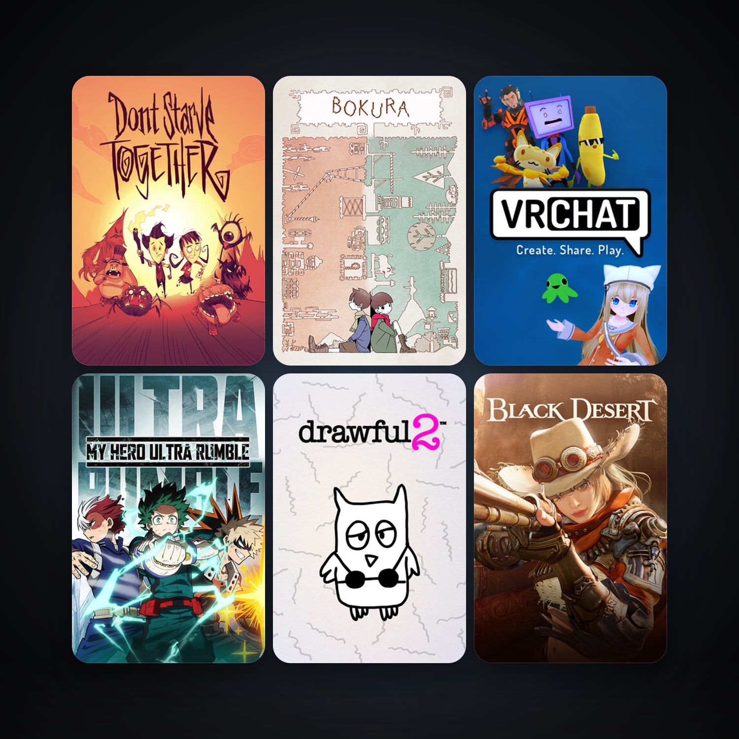 Don't Starve Together + VRChat, 10 games, clean — HabibiAccounts