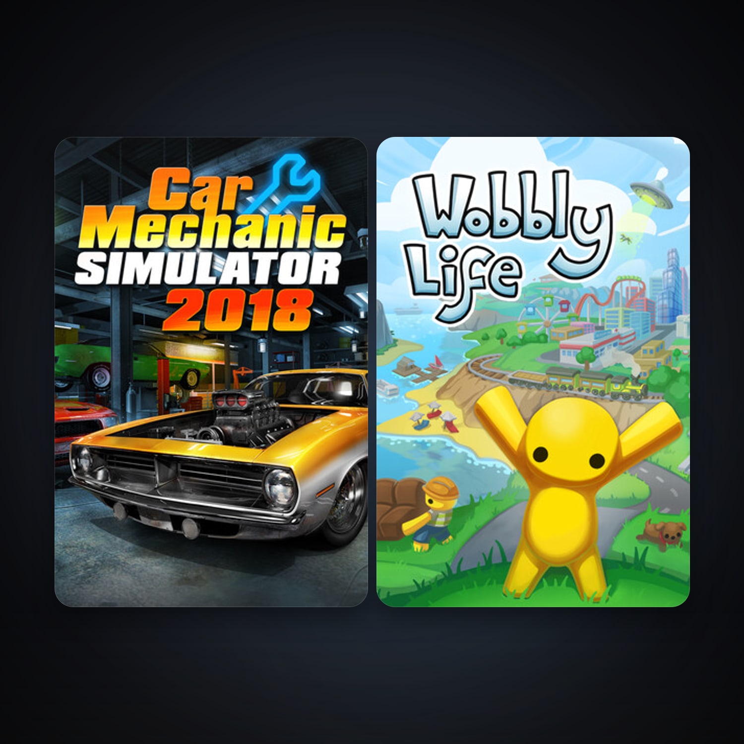 Car Mechanic Simulator 2018 + Wobbly Life, 4 games, clean — HabibiAccounts