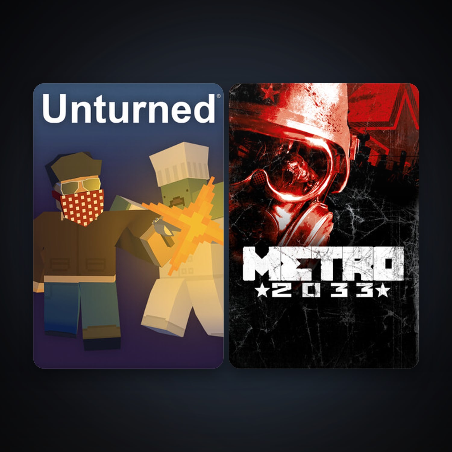 Metro 2033 + Unturned, 2 games, clean — HabibiAccounts