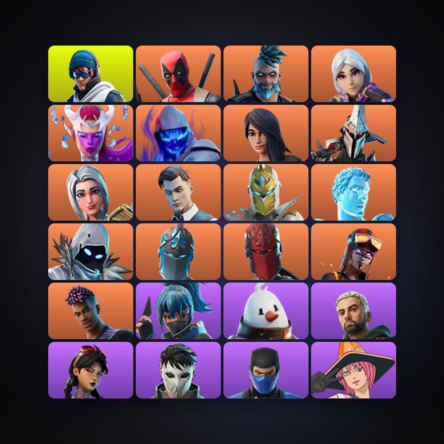 Fortnite locker — 185 skins — 300 V-Bucks — lvl 2792 — HabibiAccounts