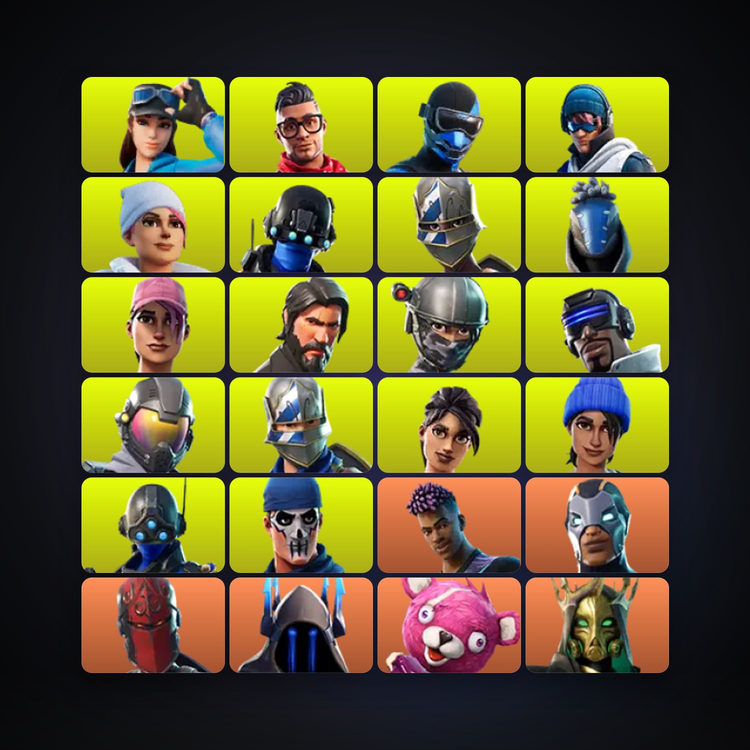 Fortnite locker — 187 skins — 1.9K V-Bucks — lvl 2064 — HabibiAccounts