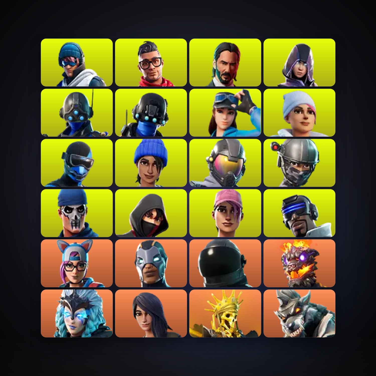 Fortnite locker — 216 skins — 800 V-Bucks — lvl 2539 — HabibiAccounts