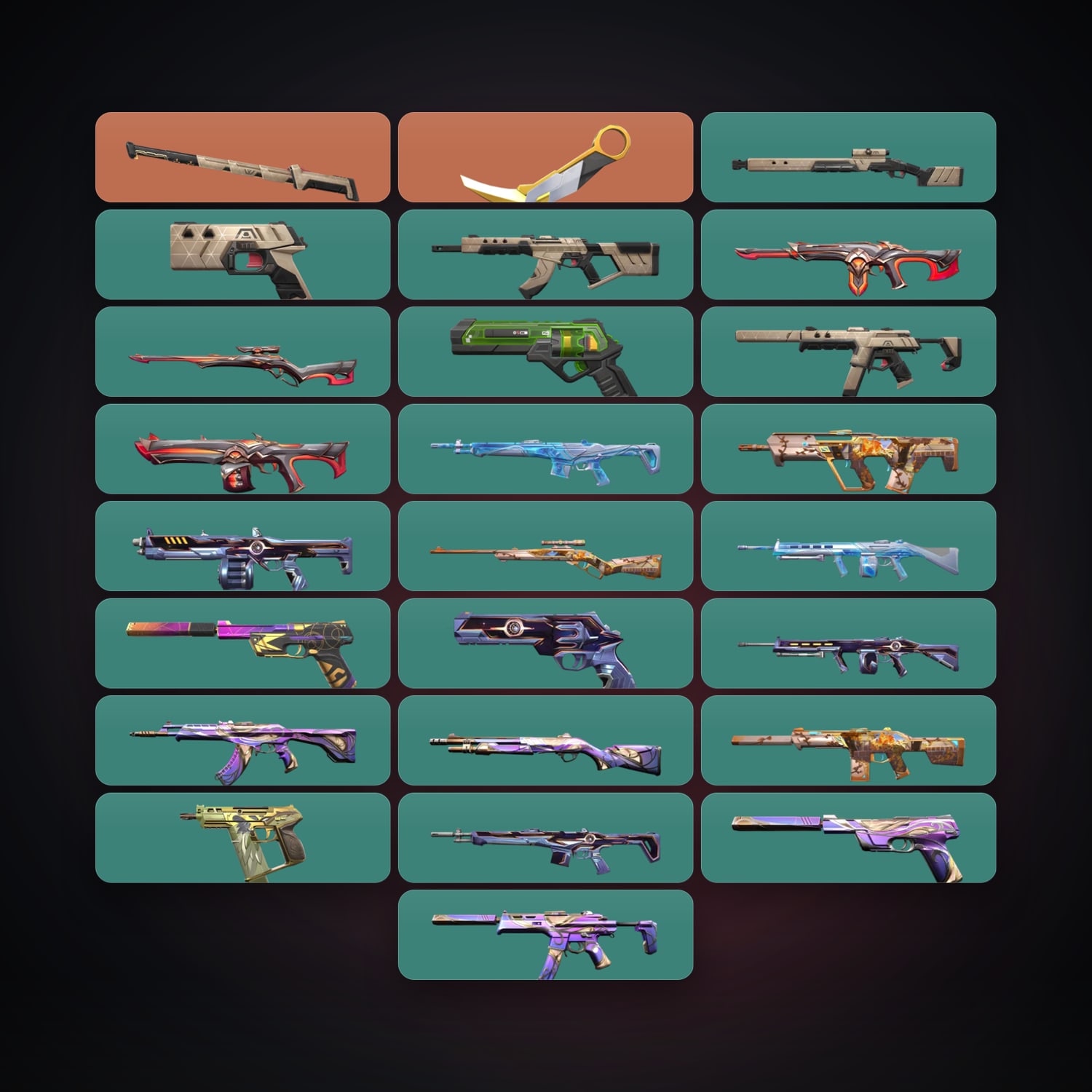 LA Ascendant 3 locker — 2 knives, 27 skins, lvl 144 — HabibiAccounts