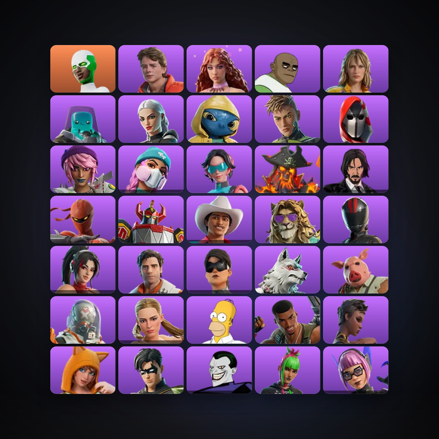Fortnite locker — 120 skins — 2.5K V-Bucks — lvl 2330 — HabibiAccounts