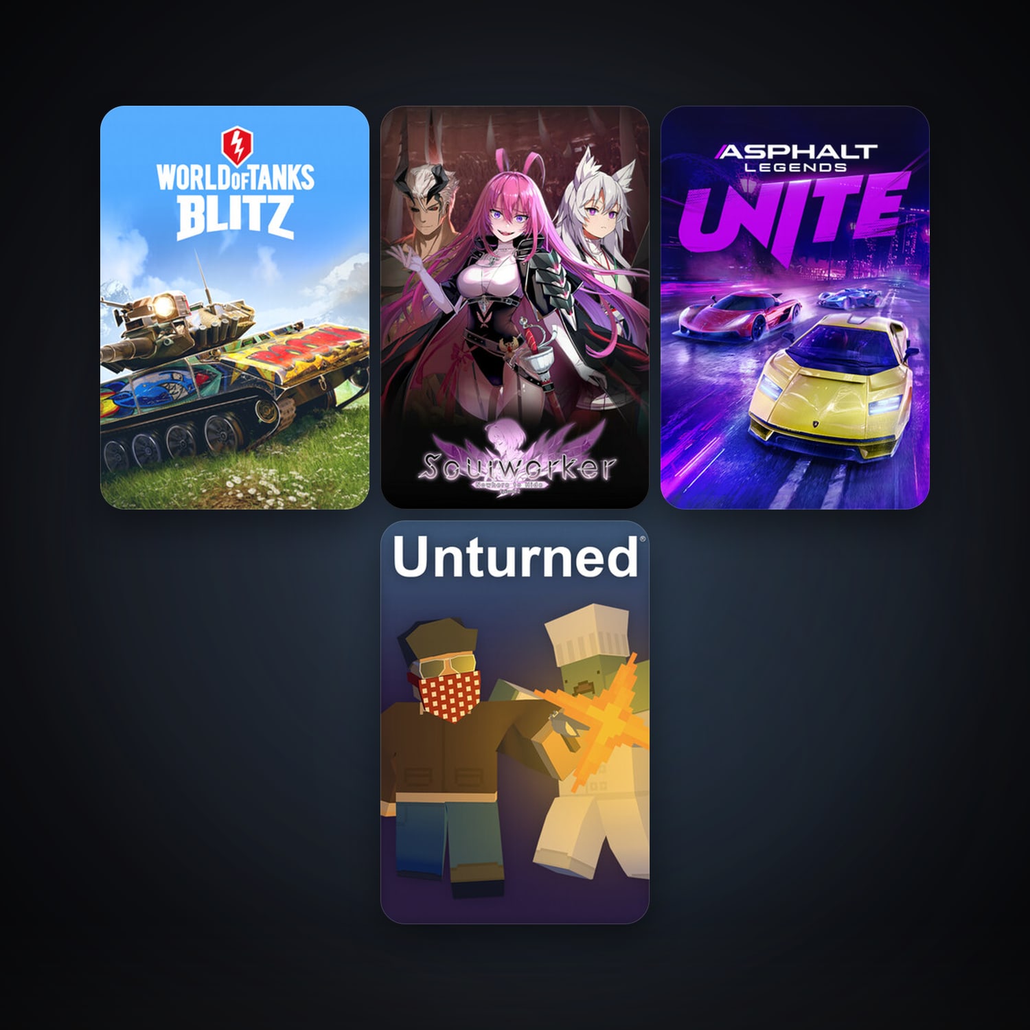 Unturned + World of Tanks Blitz, 16 games, clean — HabibiAccounts