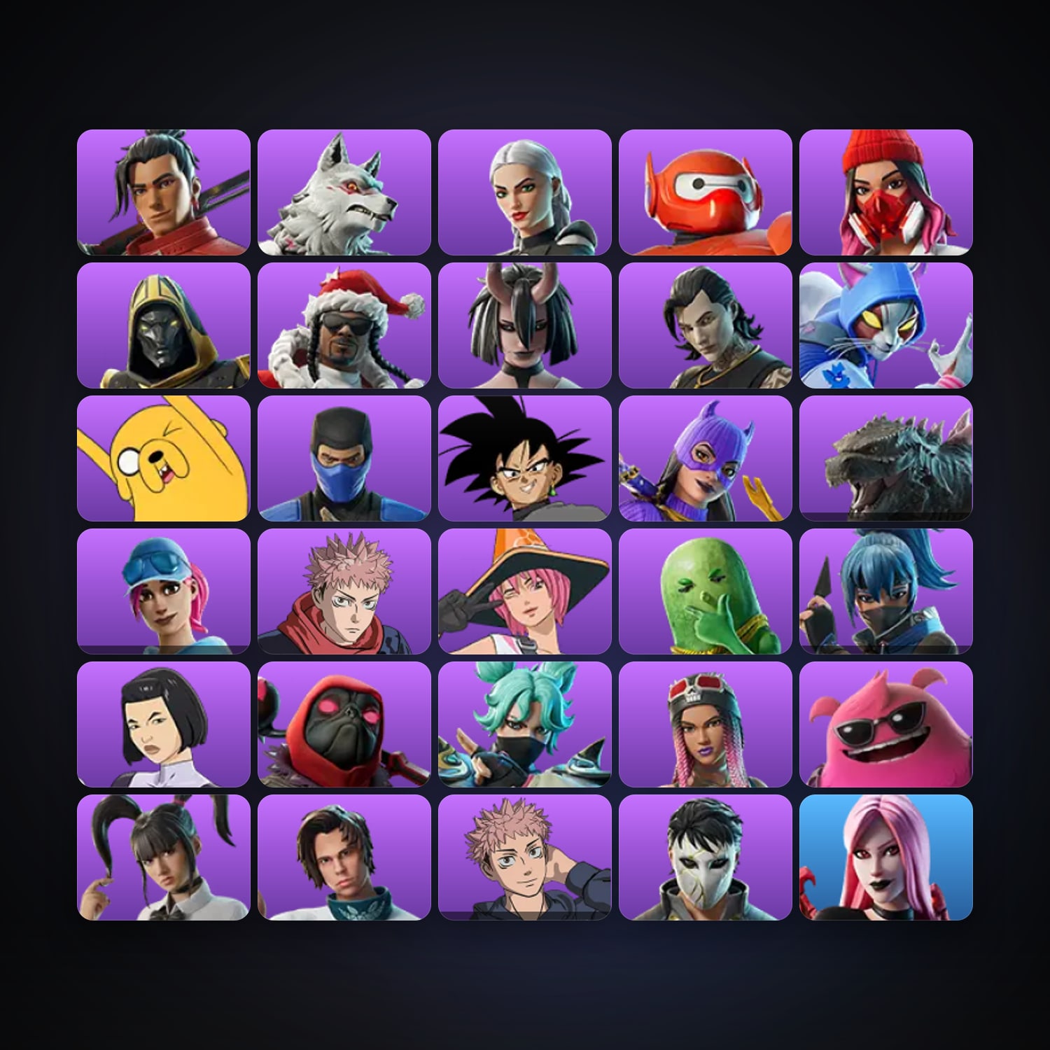 Fortnite locker — 32 skins — 250 V-Bucks — lvl 450 — HabibiAccounts