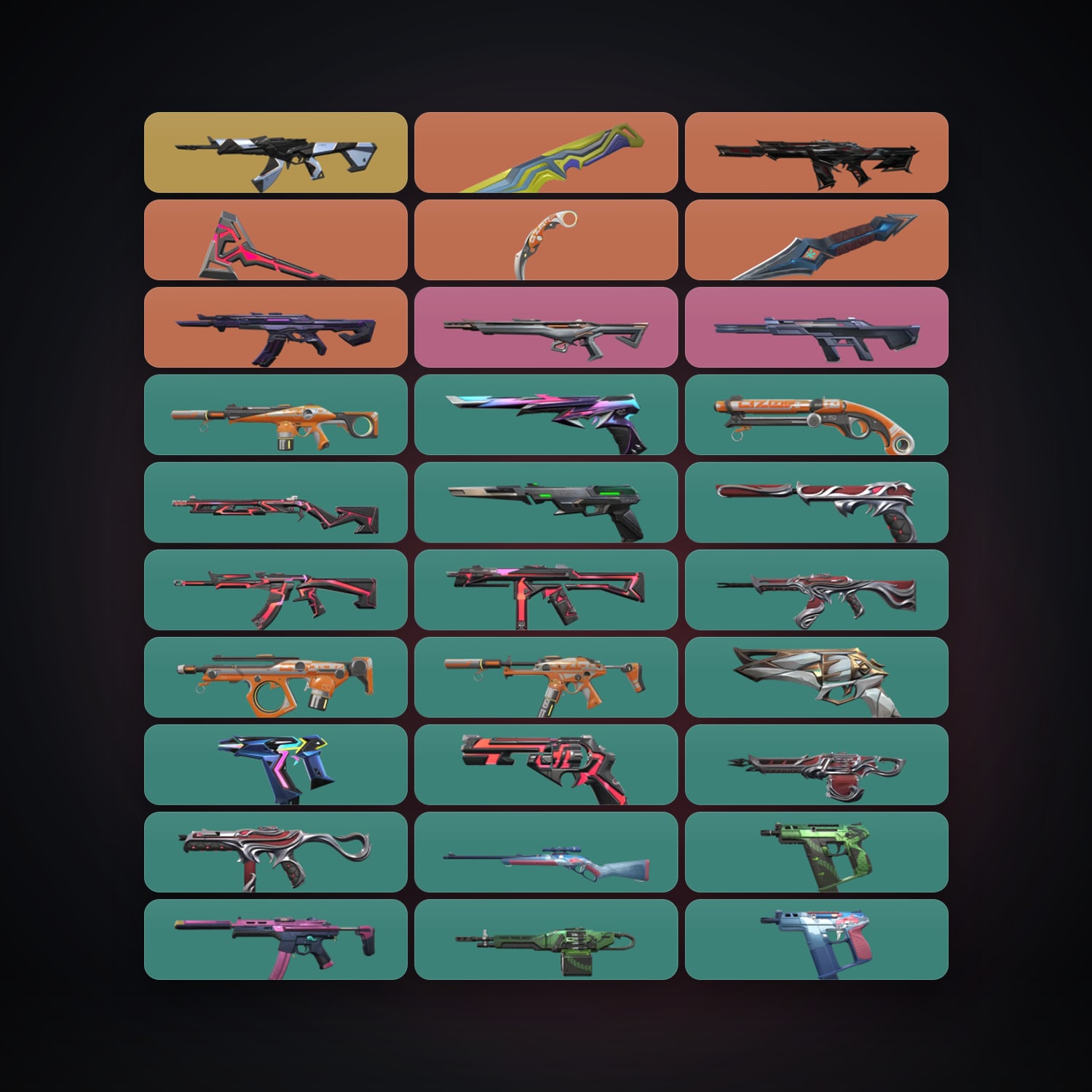 LA Plat 2 locker — 4 knives, 52 skins, lvl 159 — HabibiAccounts