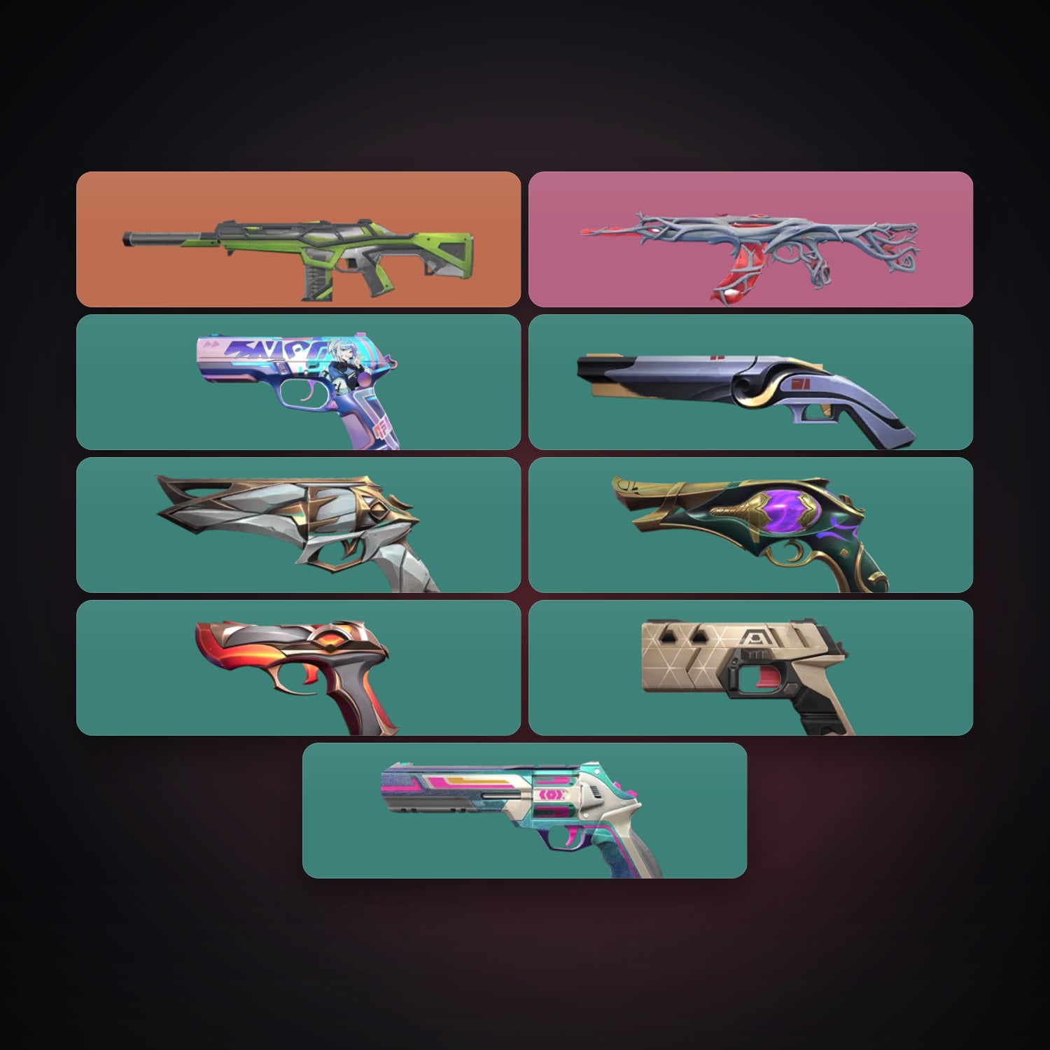 AP Gold 1 locker — 10 skins, lvl 232 — HabibiAccounts