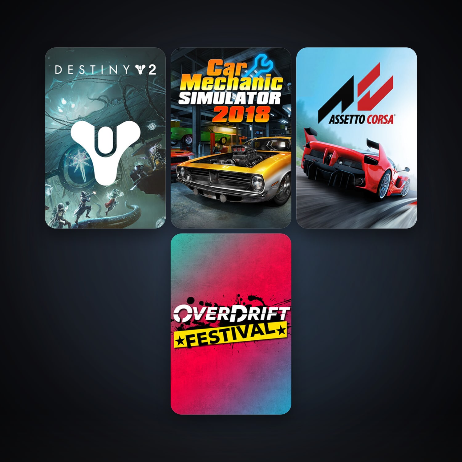 Assetto Corsa + Car Mechanic Simulator 2018, 9 games, clean — HabibiAccounts