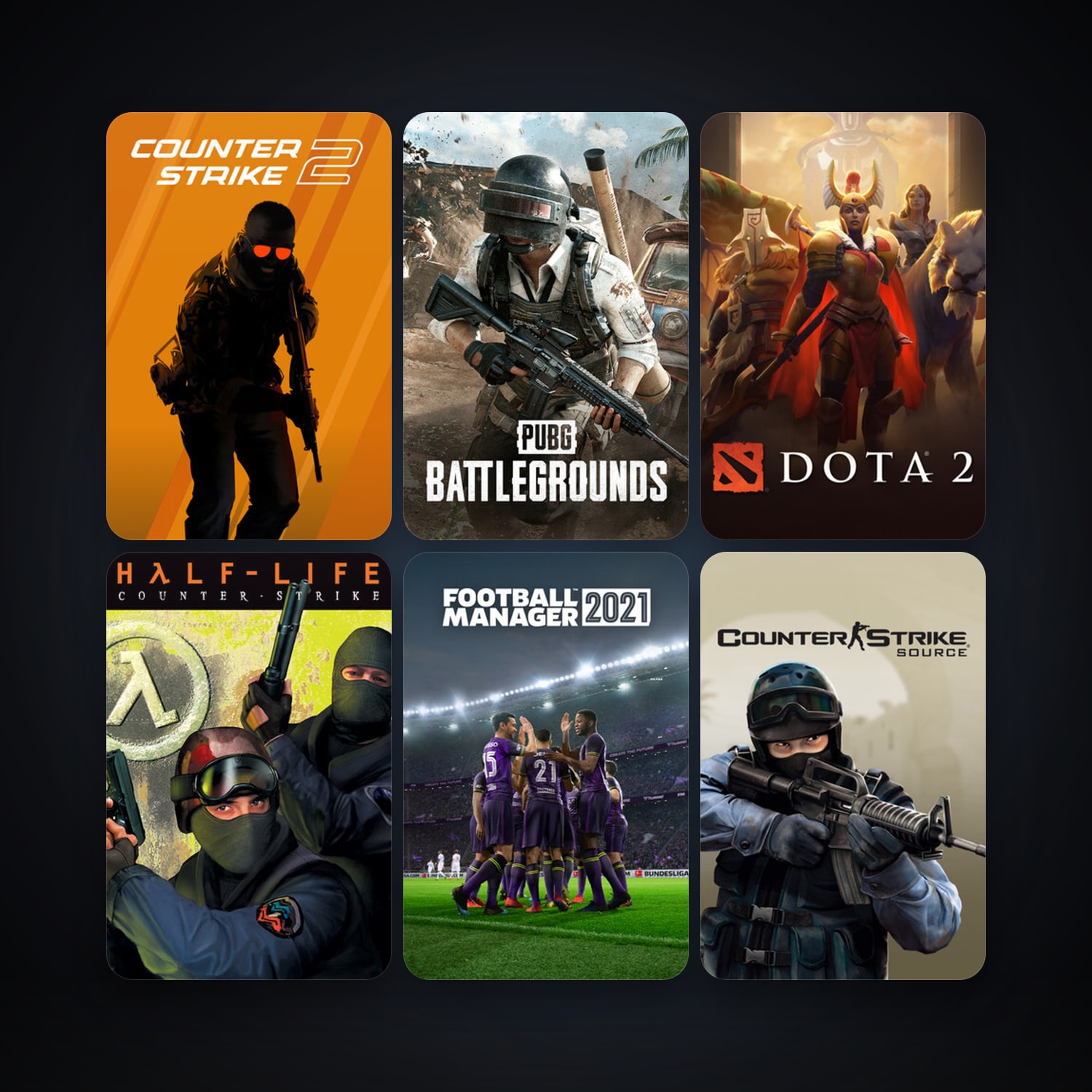 Counter-Strike + Counter-Strike: Source, 30 games, Steam 16, clean — HabibiAccounts