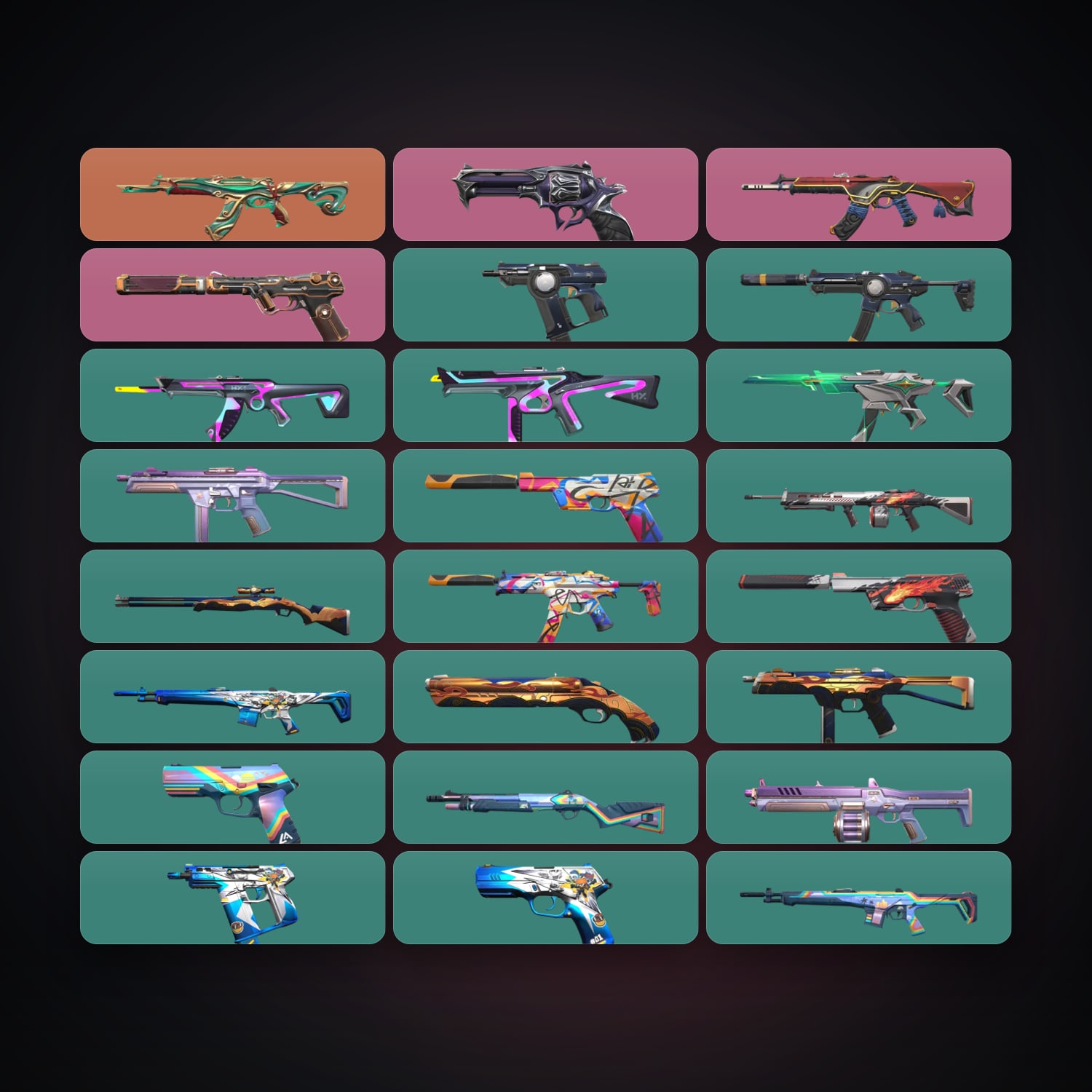EU Gold 1 locker — 24 skins, lvl 52 — HabibiAccounts