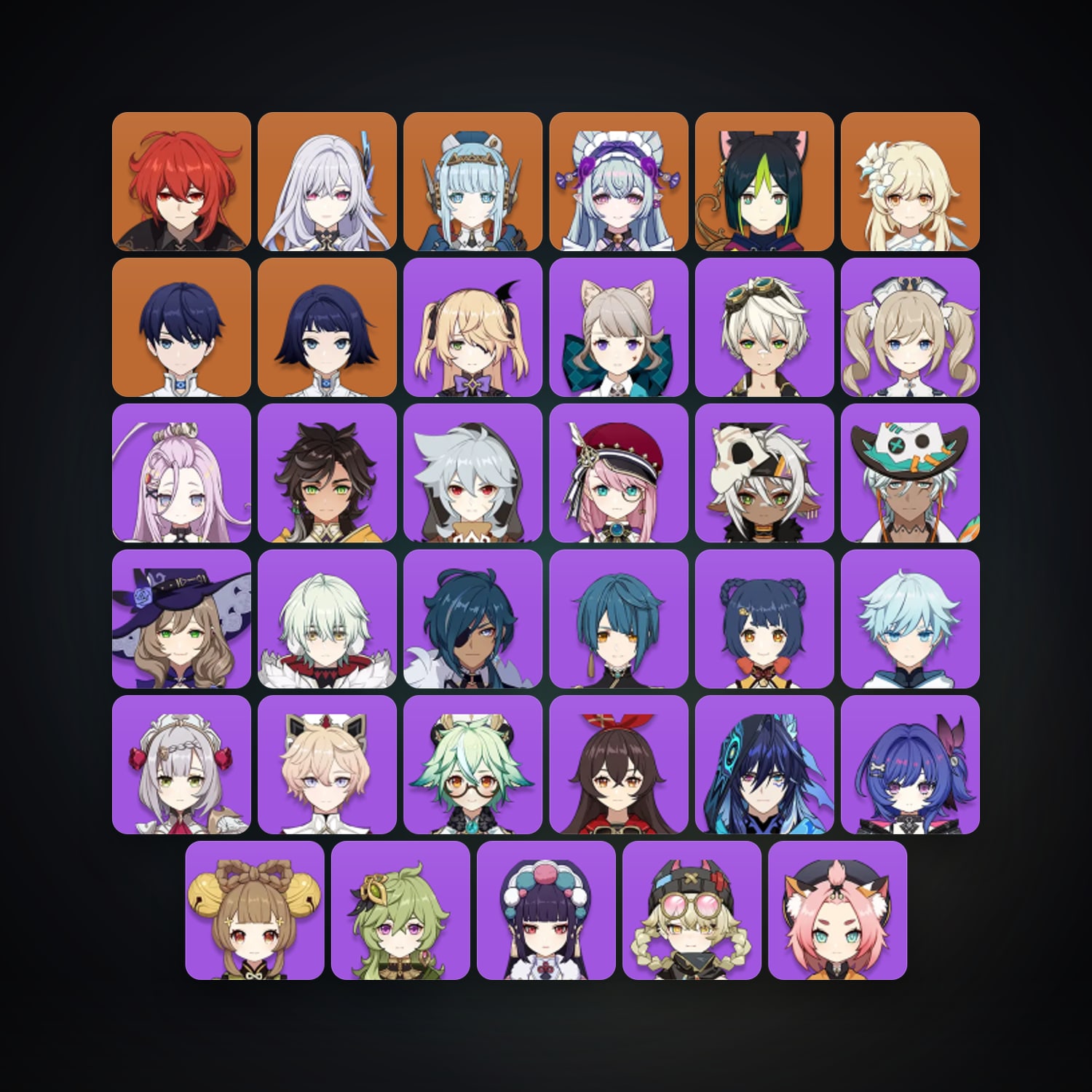 Genshin Impact | AR 50 | 35 Chars | 5× 5★ — Genshin / miHoYo Account — HabibiAccounts