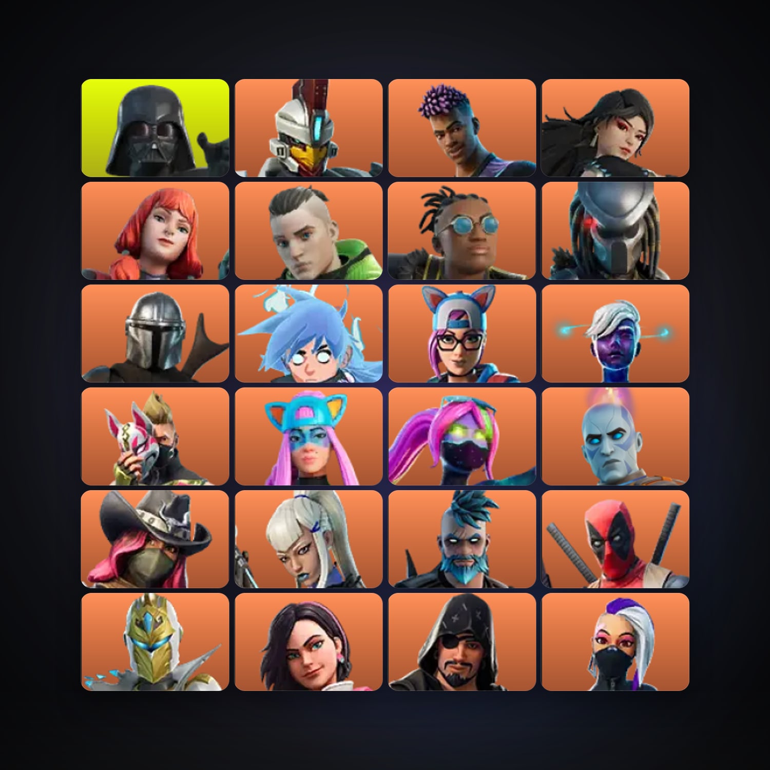 Fortnite locker — 245 skins — 100 V-Bucks — lvl 2867 — HabibiAccounts