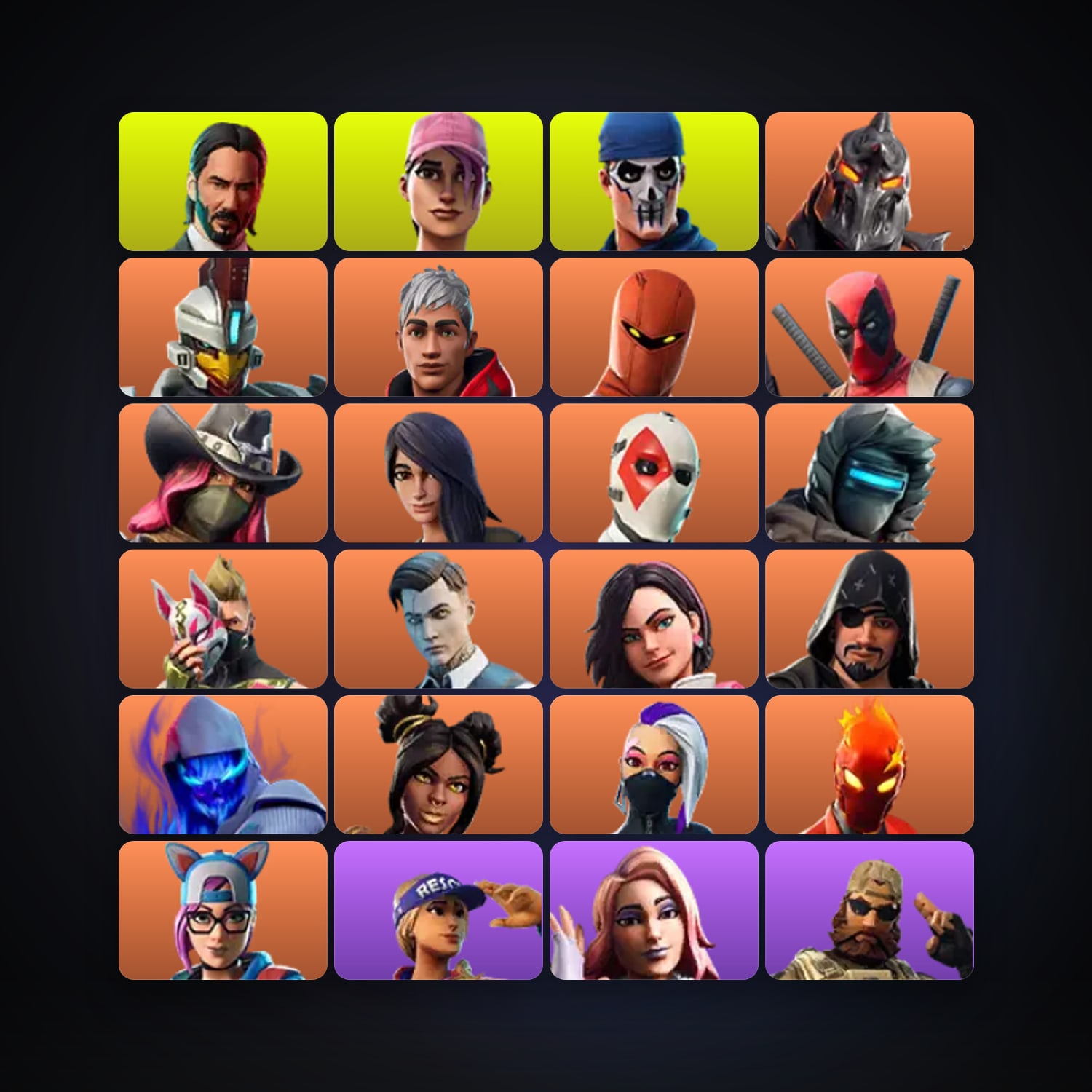 Fortnite locker — 82 skins — 450 V-Bucks — lvl 1377 — HabibiAccounts