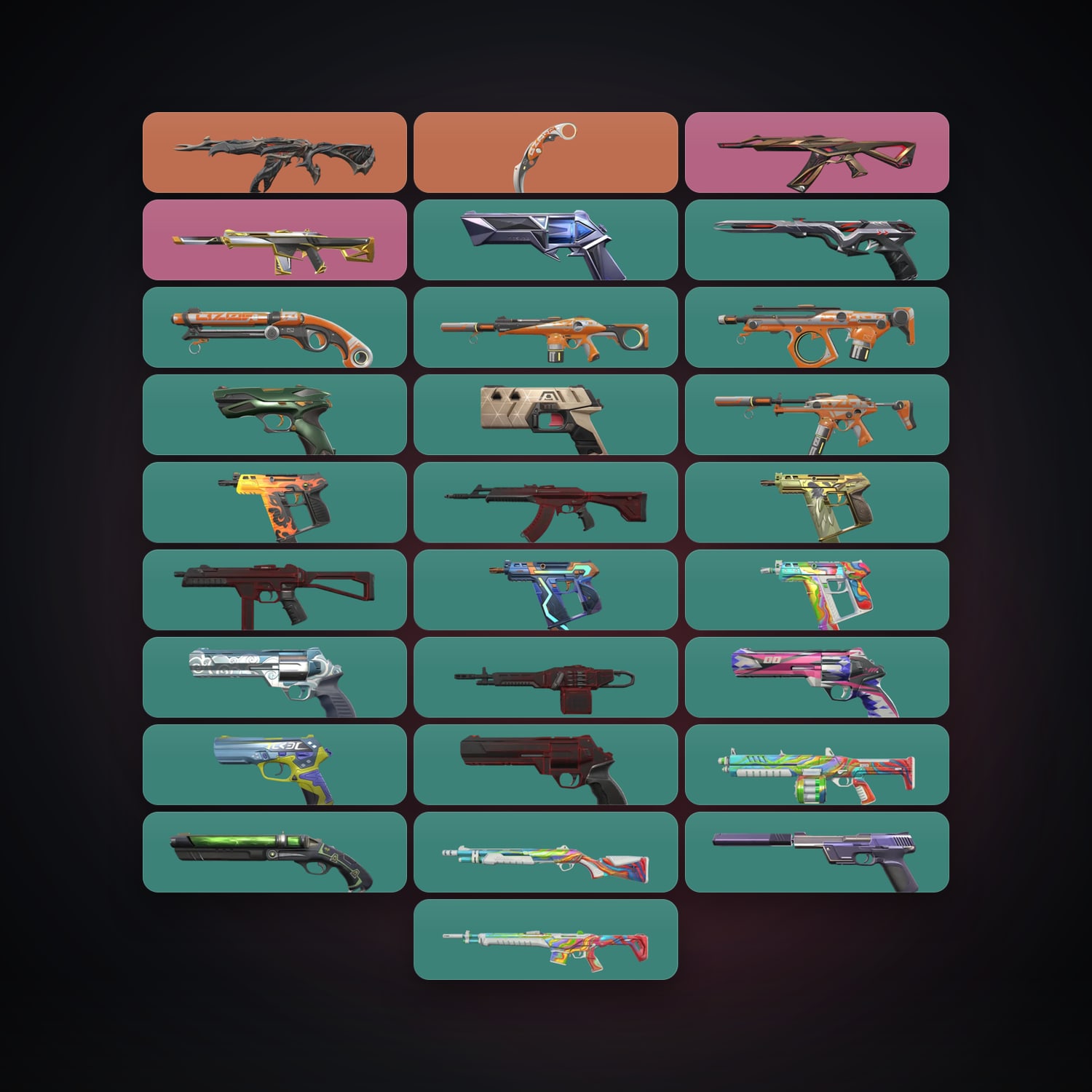 EU Silver 2 locker — 1 knives, 28 skins, lvl 198 — HabibiAccounts