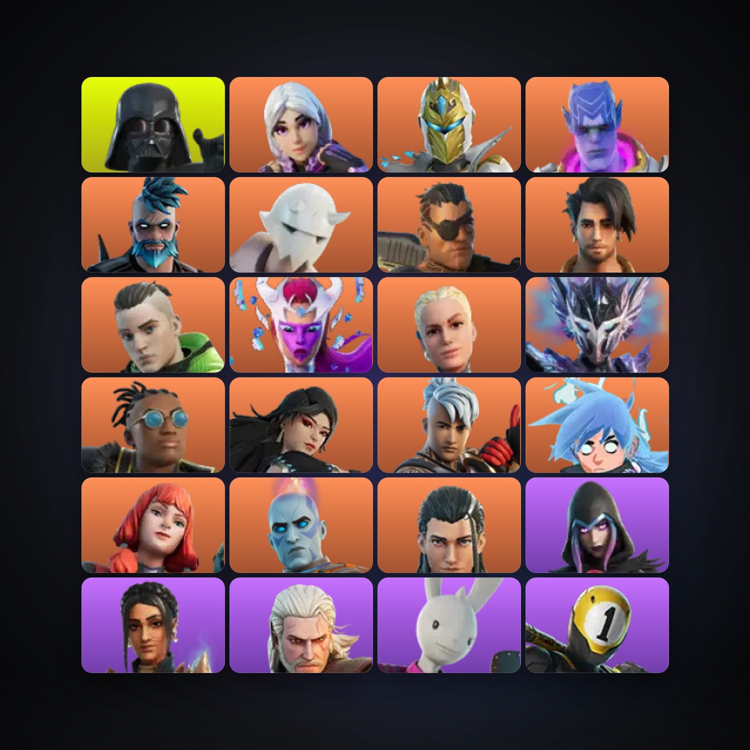 Fortnite locker — 96 skins — 800 V-Bucks — lvl 1431 — HabibiAccounts