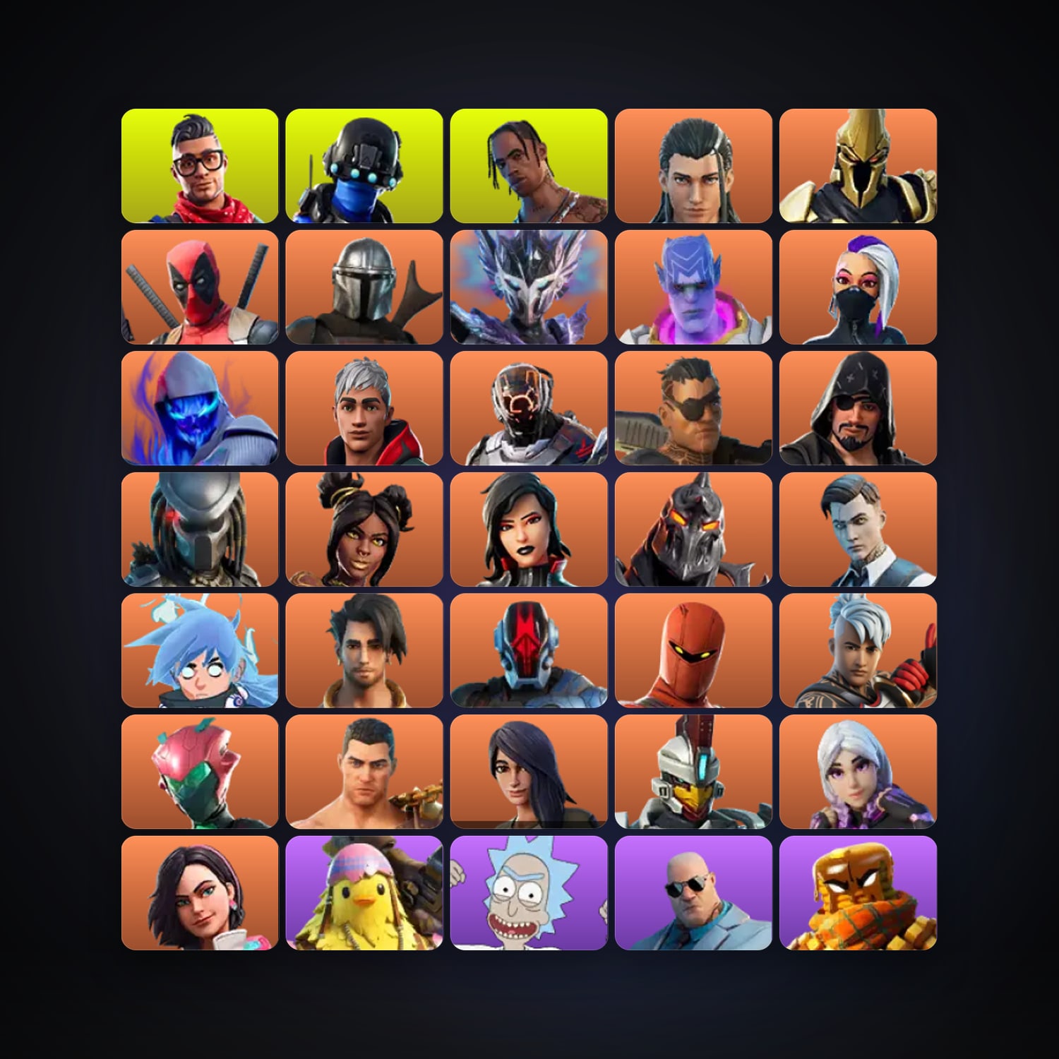 Fortnite locker — 113 skins — 250 V-Bucks — lvl 2281 — HabibiAccounts