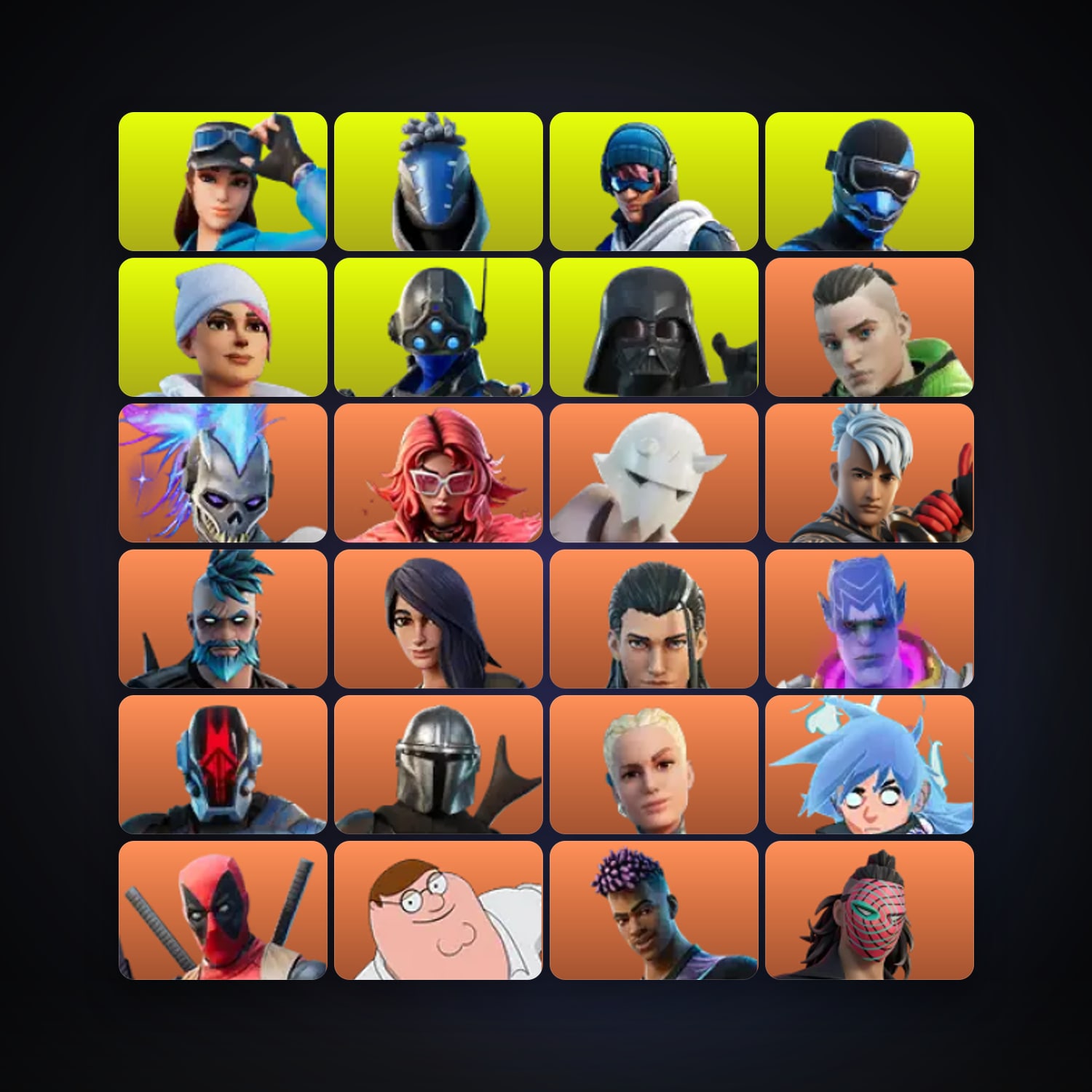 Fortnite locker — 176 skins — 350 V-Bucks — lvl 2810 — HabibiAccounts
