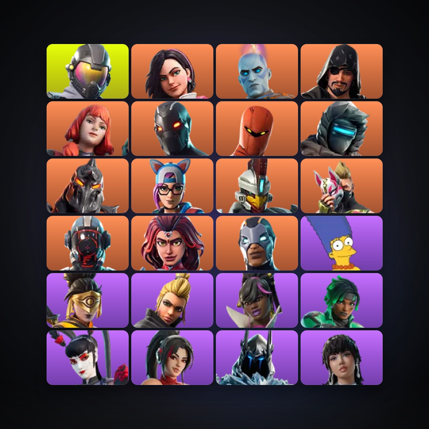 Fortnite locker — 110 skins — 2.6K V-Bucks — lvl 1820 — HabibiAccounts