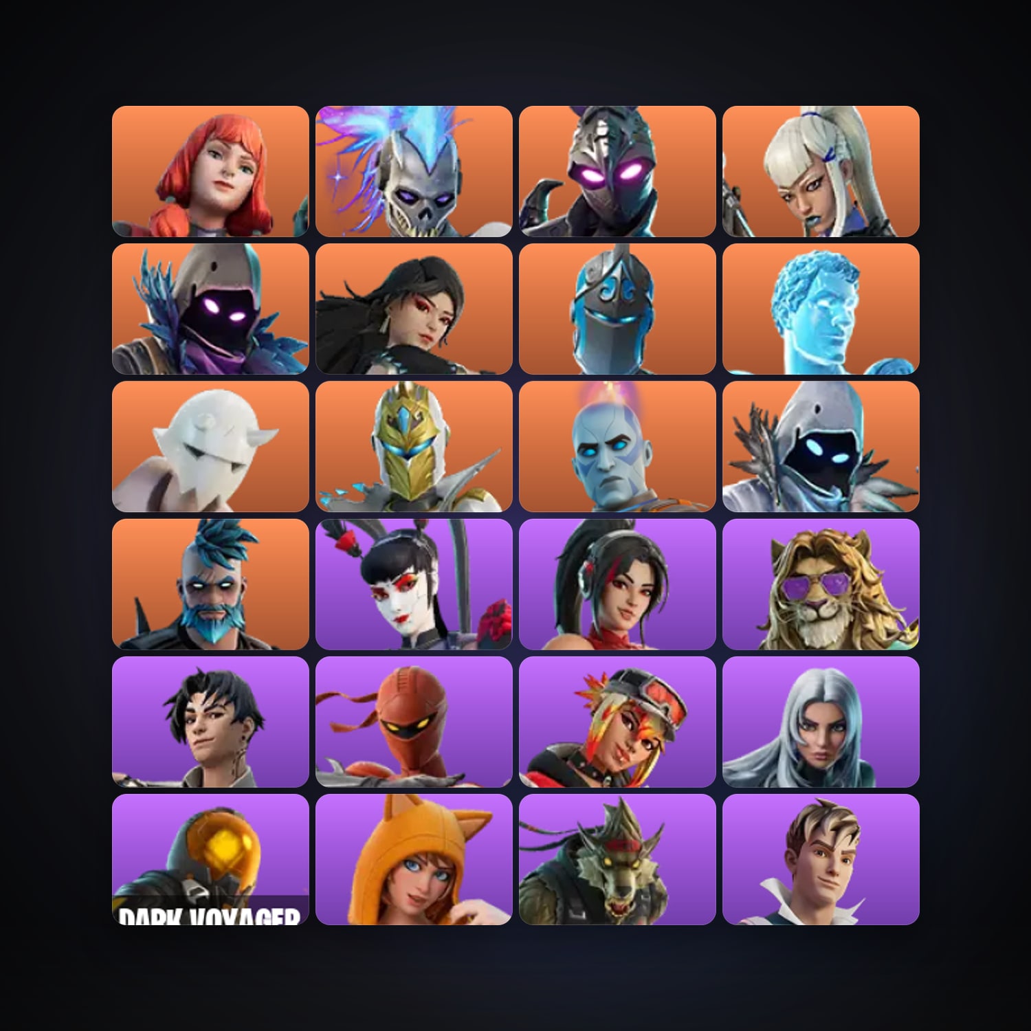 Fortnite locker — 120 skins — 2.7K V-Bucks — lvl 774 — HabibiAccounts