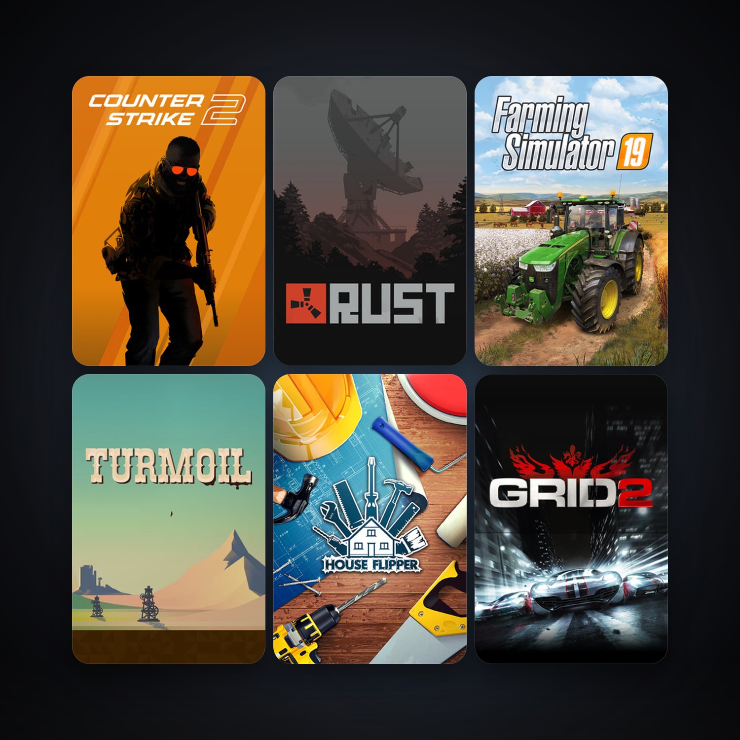 CS2 Prime + GRID 2, 123 games, Steam 12, clean — HabibiAccounts