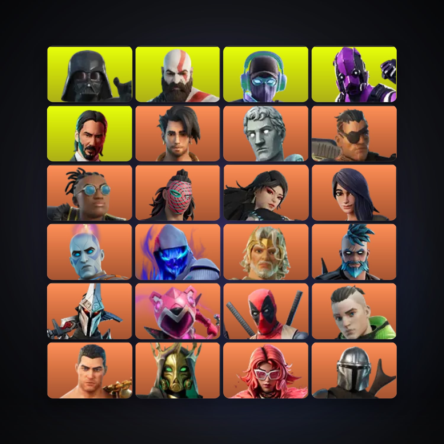 هالحساب فورتنايت Raz وLove Ranger، اللوكر مليان 424 سكن، 11.8K فيبوكس، لفل 4493، 723 فوز — HabibiAccounts
