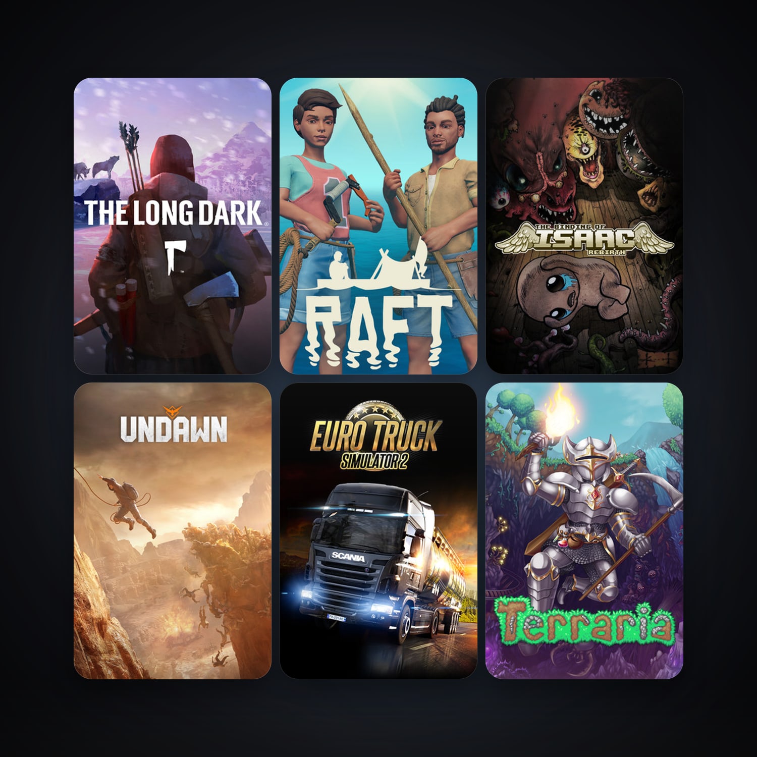 Terraria + Euro Truck Simulator 2, 36 games, Steam 10, clean — HabibiAccounts