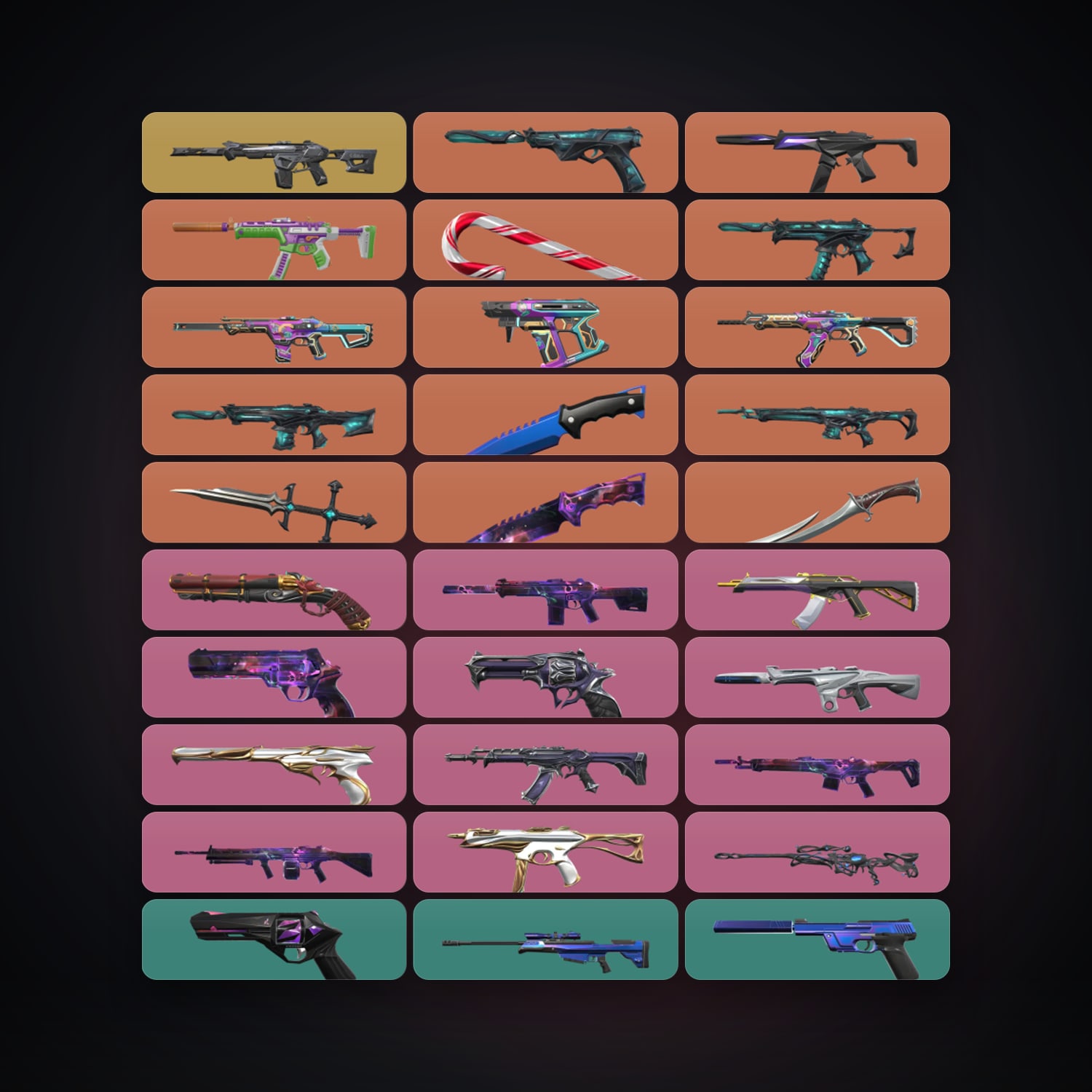 NA Silver 1 locker — 5 knives, 72 skins, lvl 48 — HabibiAccounts