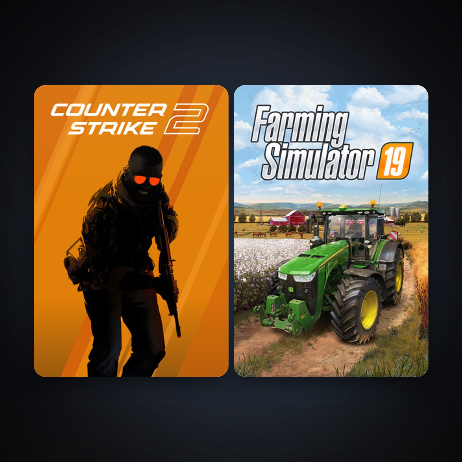 CS2 Prime + Farming Simulator 19, 6 games, clean — HabibiAccounts