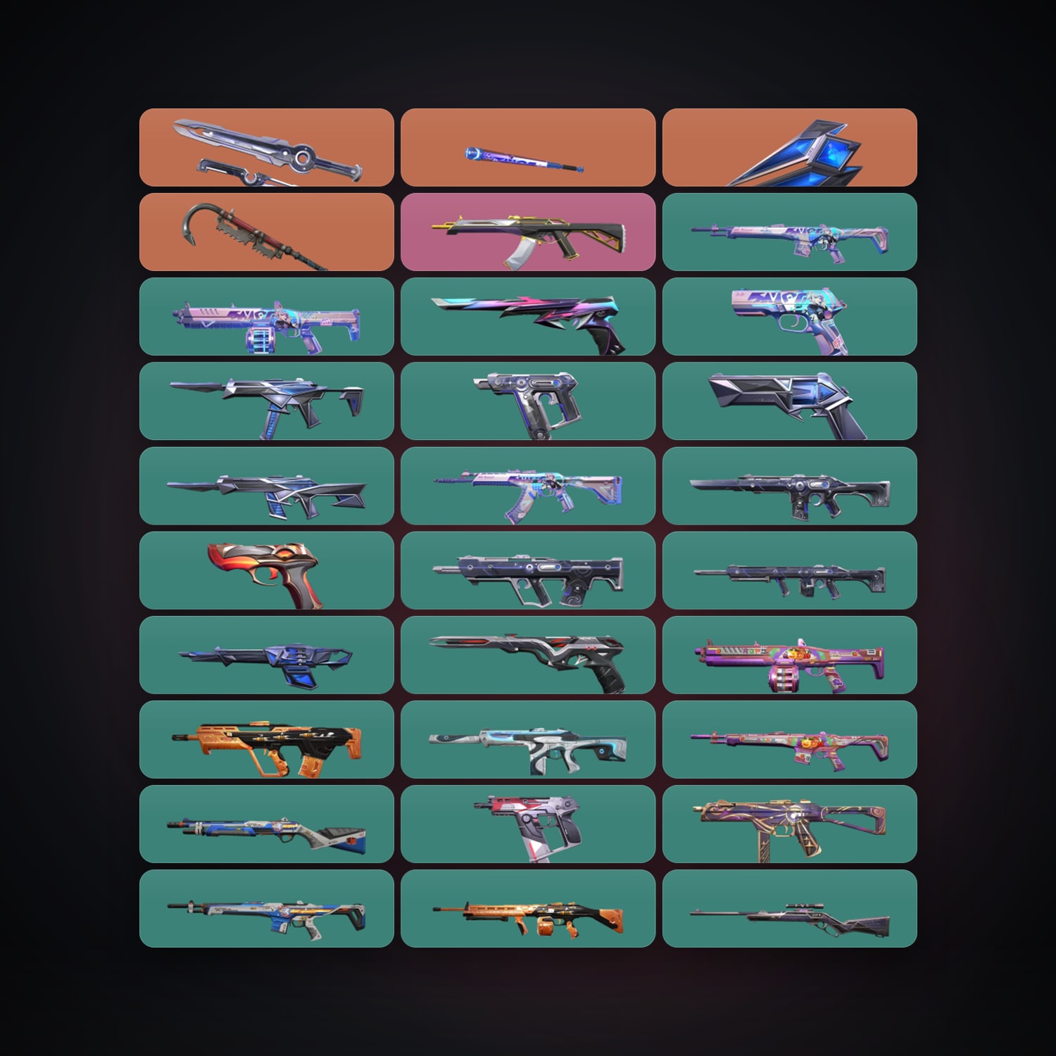 AP Gold 1 locker — 4 knives, 47 skins, lvl 211 — HabibiAccounts
