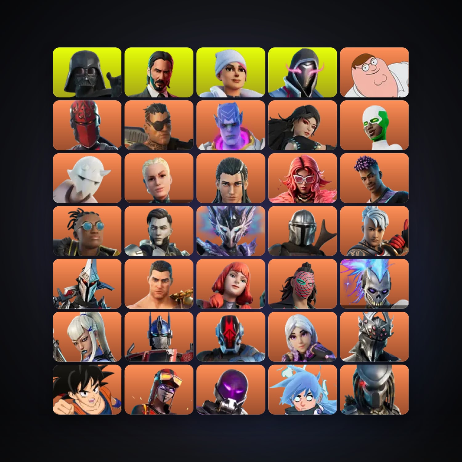 Fortnite locker — 216 skins — 600 V-Bucks — lvl 3968 — HabibiAccounts